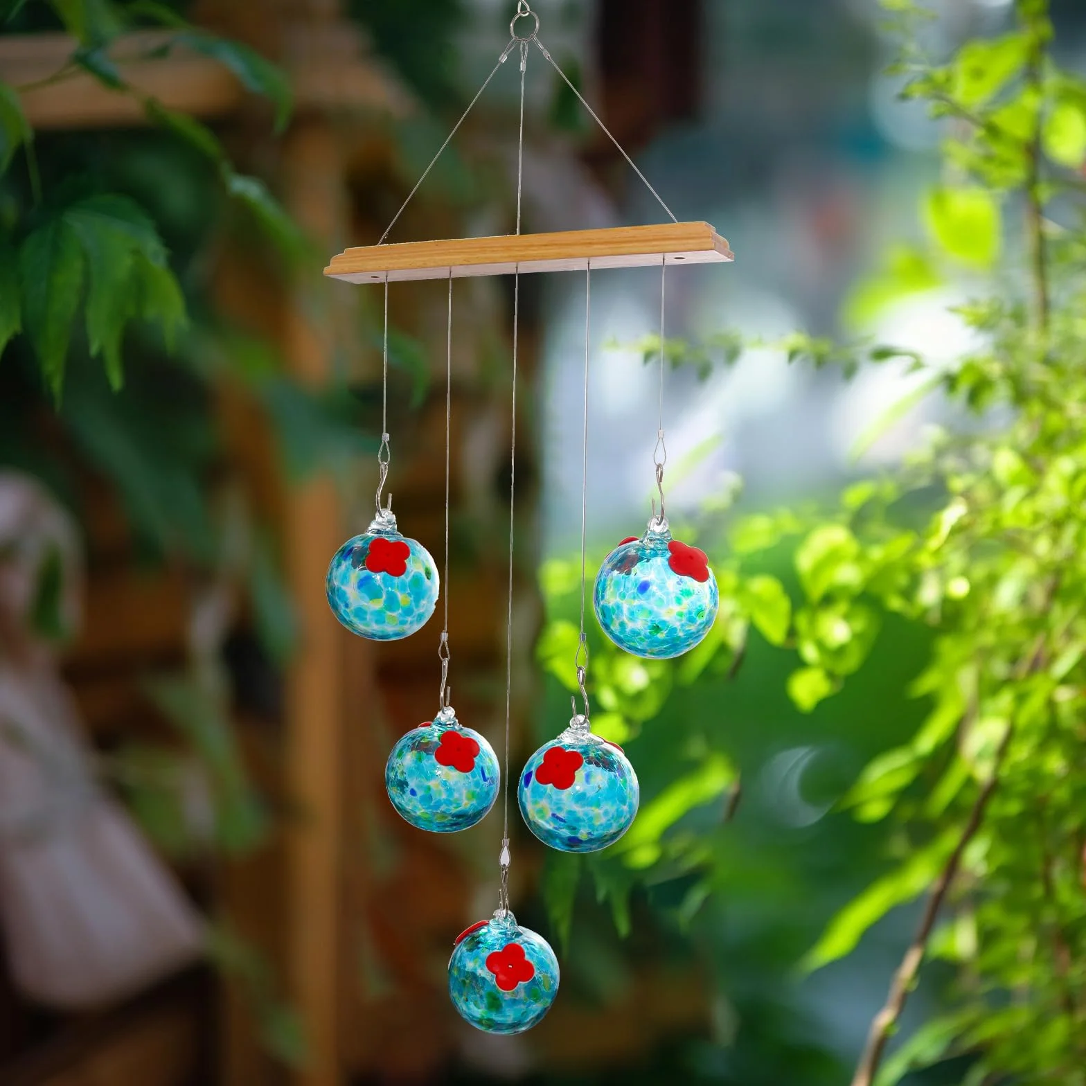Mangiatoie per uccelli in vetro atossico con ampia finestra visualizzazione Mangiatoie per uccelli leggere e trasparenti per balcone o patio Utilizzare colibrì facilmente installabili