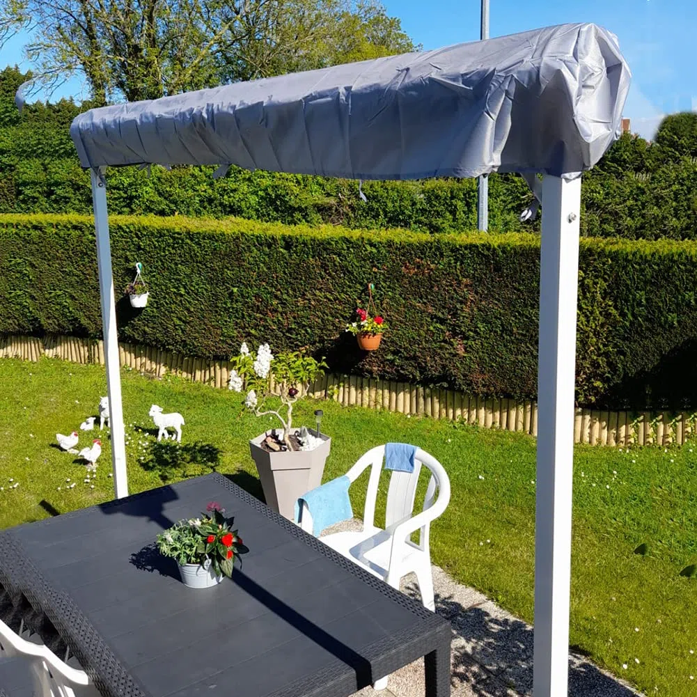 Tende da Sole per Giardini, Coperture Tettoia Tessuto 420D Oxford Protettiva Antipolvere Impermeabile, per Avvolgibile A Scomparsa, Patio Veranda Esterno Invernale (2.5M Nero)