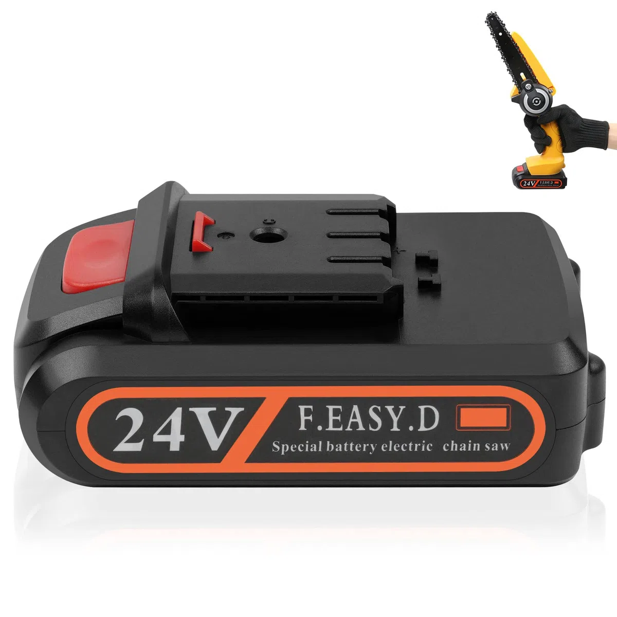 flintronic 24V 2000mah Batteria di Backup per Mini Motosega Elettrica, Accessori per Motosega a Mano da 6 Pollici, Accessori per Motosega