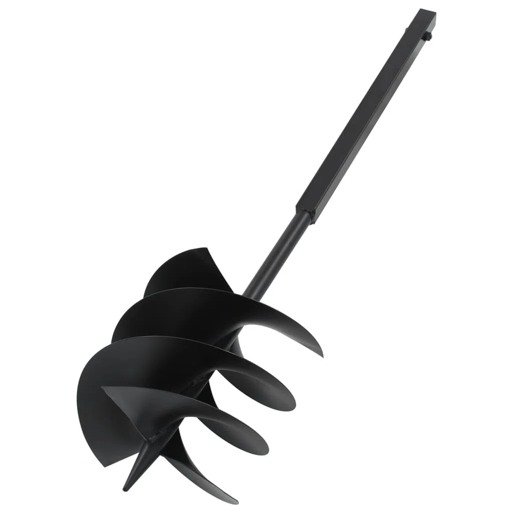 Trivella con manico in acciaio da 250 mm, punta elicoidale con tubo di prolunga da 8 m, set per praticare fori in giardino, pavimento, aiuola e piantare bulbi