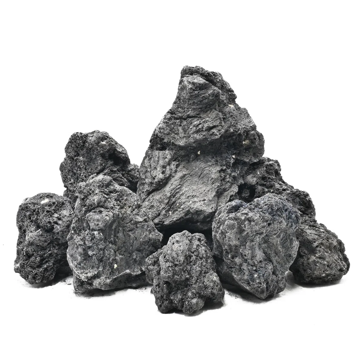 Pietre laviche vulcaniche naturali per braciere da 10,2 - 22,9 cm, rocce naturali per braciere, set di tronchi di gas, camini, paesaggistica decorativa e progetti di giardino all'aperto, 6-7