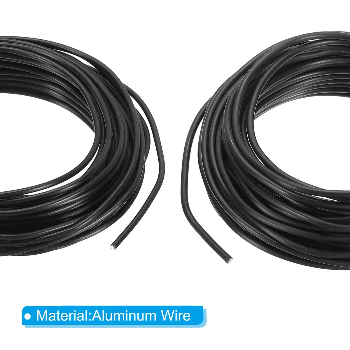 PATIKIL Filo di Allenamento per Bonsai, 2,5mm /3mm Steli di Filo Floreale Filo Albero in Alluminio Anodizzato 32,8 Piedi per Fissaggio Rami Giardinaggio 2 Rotoli, Nero