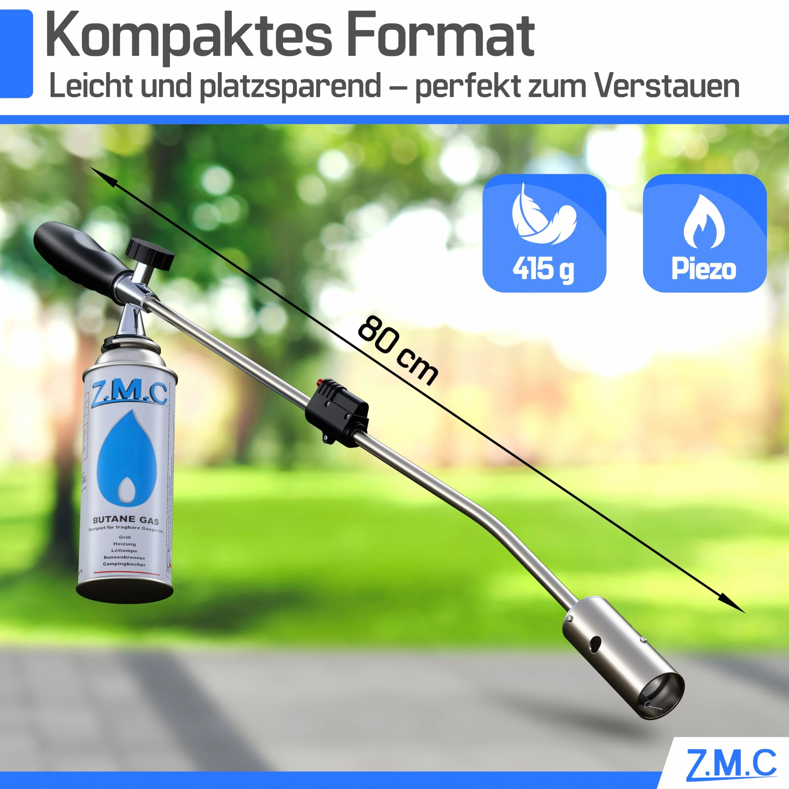 Diserbante Brucia Erbacce Unkrautreiniger Bruciatore + 8x Cartucce di Gas 227g MSF-1a Con Accensione-Piezo Dispositivo Infiammabile Pistola Spara Fiamma a Bunsen Ossidrica