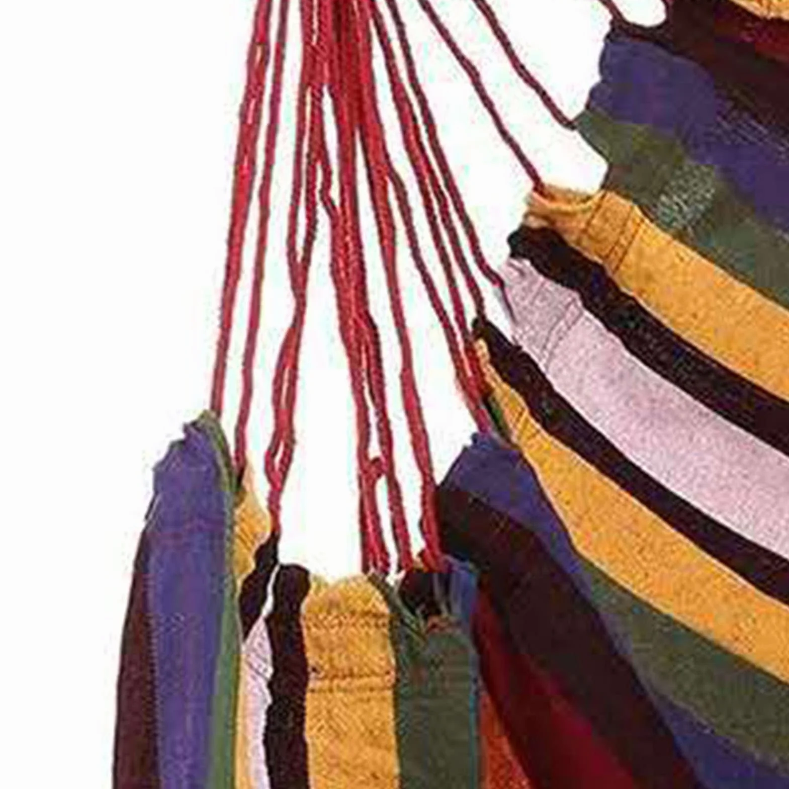 Sedia Sospesa Altalena per Amaca da Esterno in Tela, a Strisce Colorate, Pieghevole Portatile, 100x130cm, per Giardino