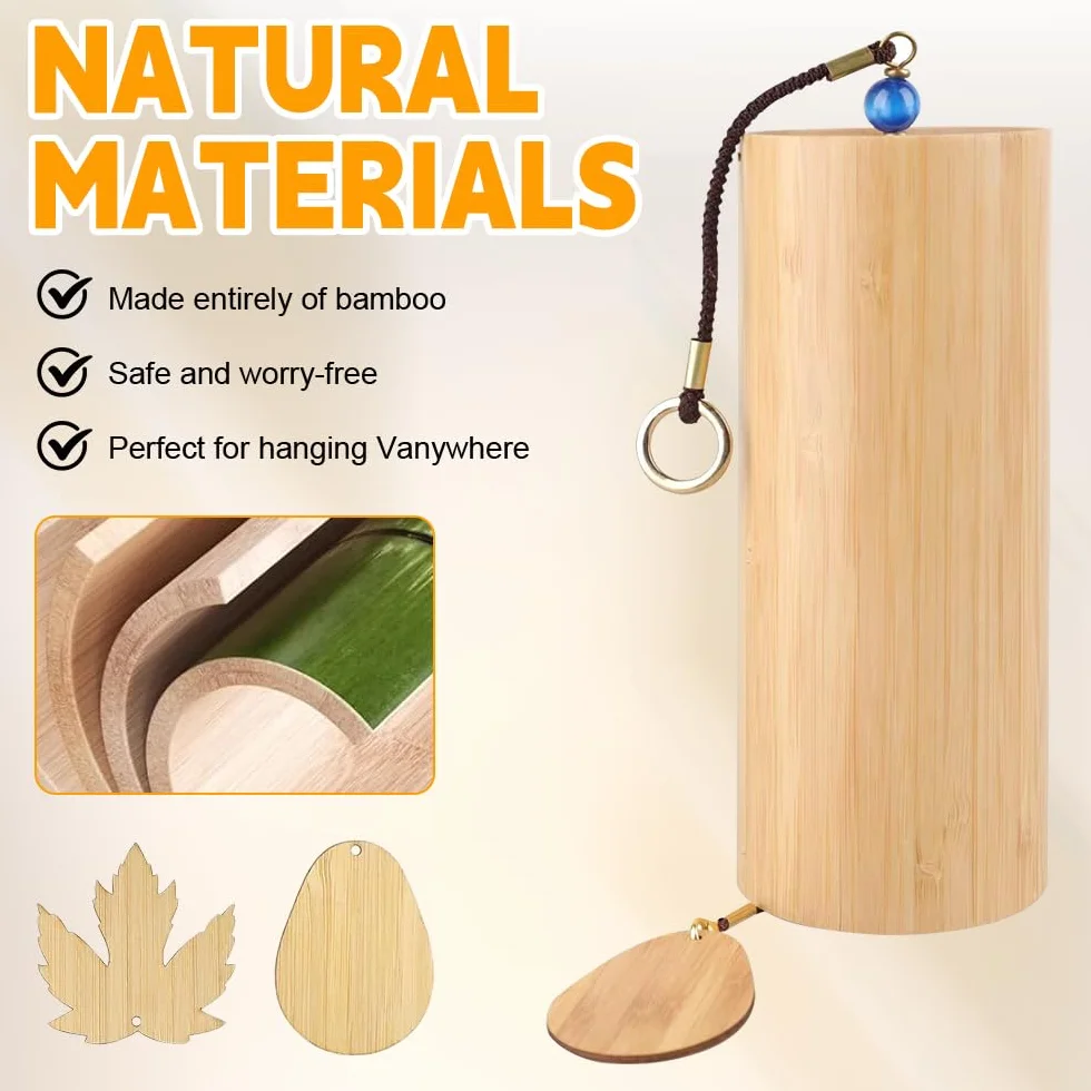 Campanelli Eolici In Bambù, Meditazione Chimes, Campanelle A Vento Giapponesi In Bambù, Scacciapensieri Yoga, Chime Bamboo per Esterni, Yoga, Gartendekoration, Le Emozioni Lenitive