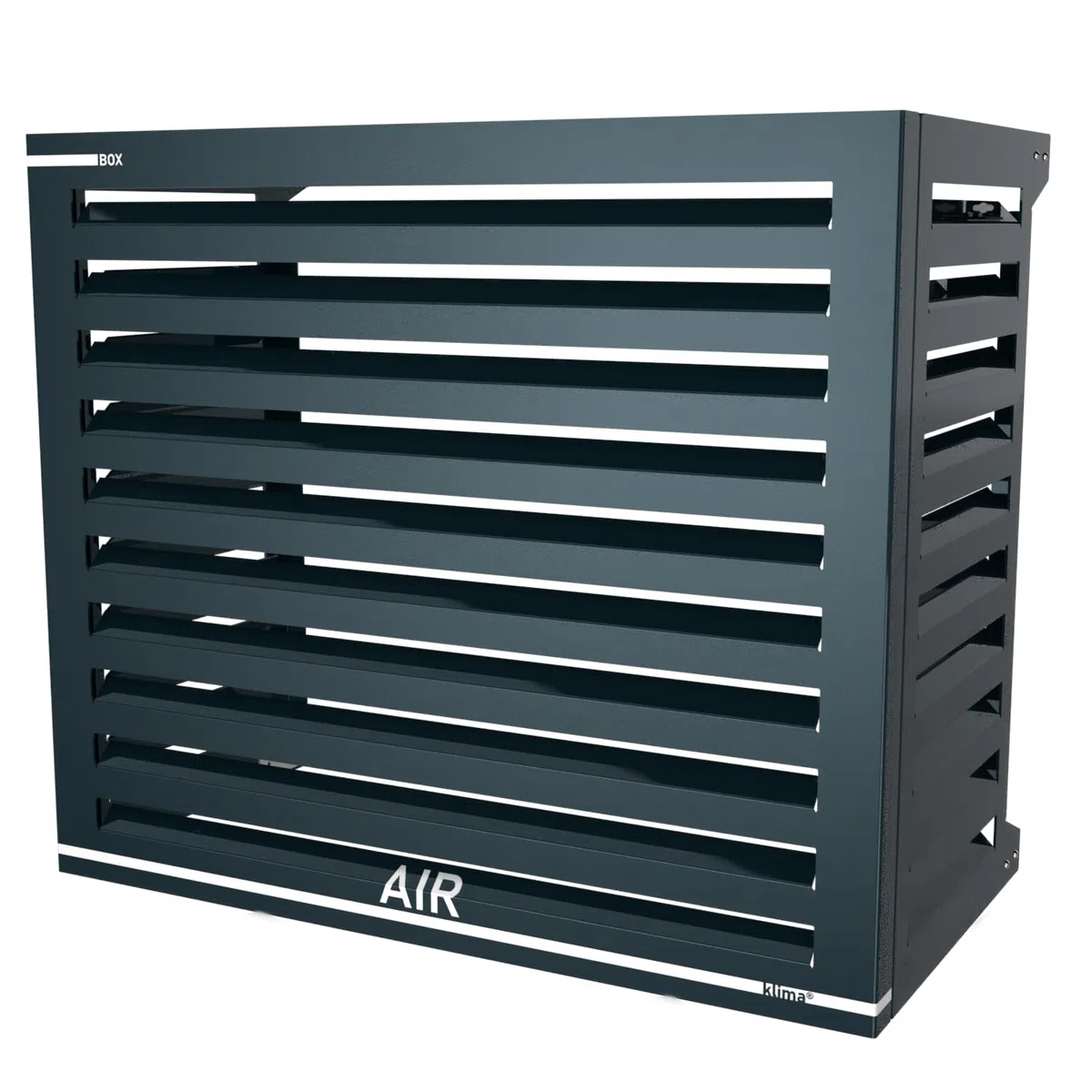 Box Air Klima Cover Clima Blade L Antracite – Copri Condizionatore Esterno in Alluminio Composito, Staffe INOX Regolabili, Installazione a Parete, Protezione Unità Esterna Grande