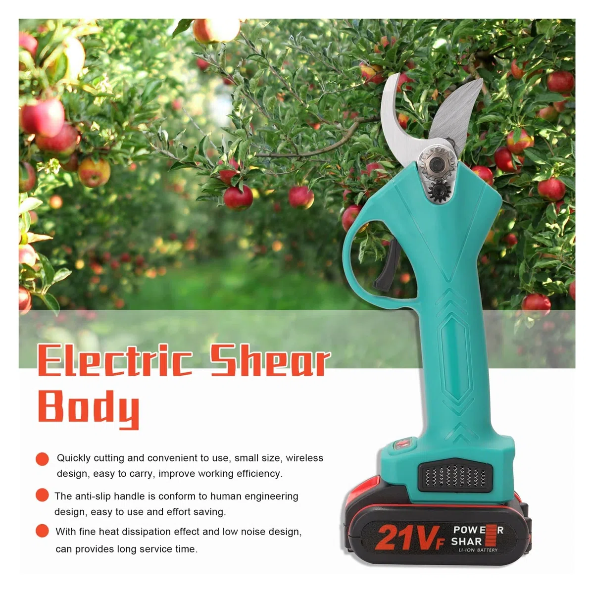 Potatore Elettrico Senza Fili Potatura Cesoia Efficiente Albero da frutto Bonsai Potatura Rami Taglierina Strumento paesaggistico,Operazione controllata(Blauw)