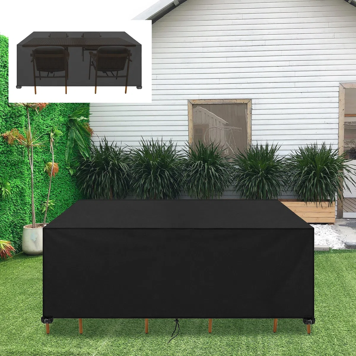 Copertura Tavolo Esterno Impermeabile - 240x90x70cm/LxWxH - Rettangolare Resistente allo Strappo Tessuto Oxford 420D Antivento Anti-UV Copertura Tavolo Esterno, Telo Copri Mobile