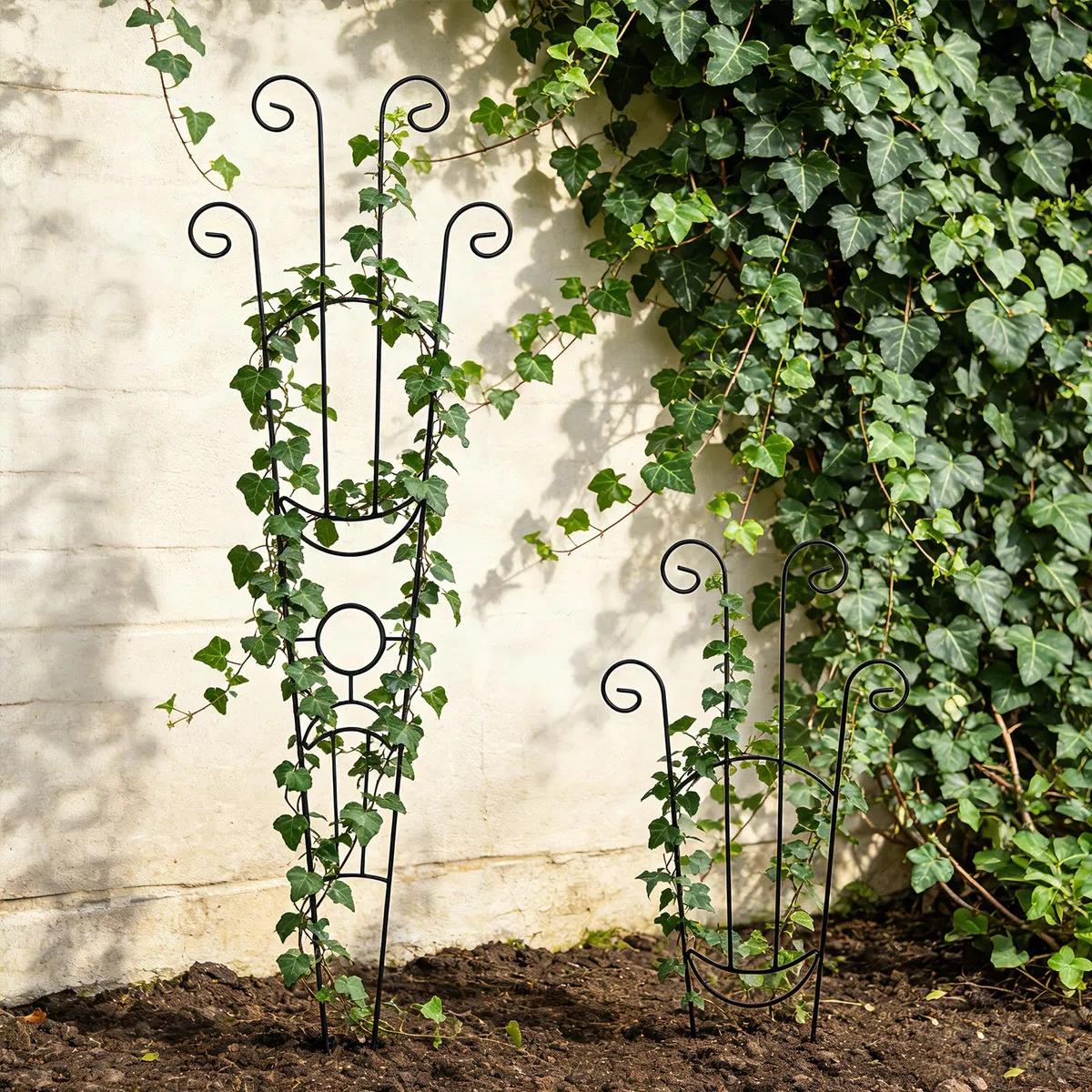 Traliccio da giardino per piante rampicanti, 2 tralicci in metallo per piante in vaso per interni ed esterni, pali di supporto espandibili e robusti per piante rampicanti Monstera Ivy Pothos