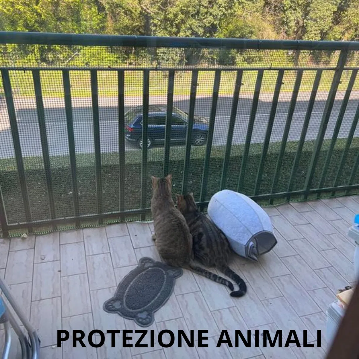 Pinto FERRAMENTA Rete Balcone Protettiva in Plastica per Ringhiera Cancelli e Recinzione Decorativa per Giardino Anticaduta Protezione Bambini e Animali Fascette E Cutter Omaggio (h1x10mt, Argento)