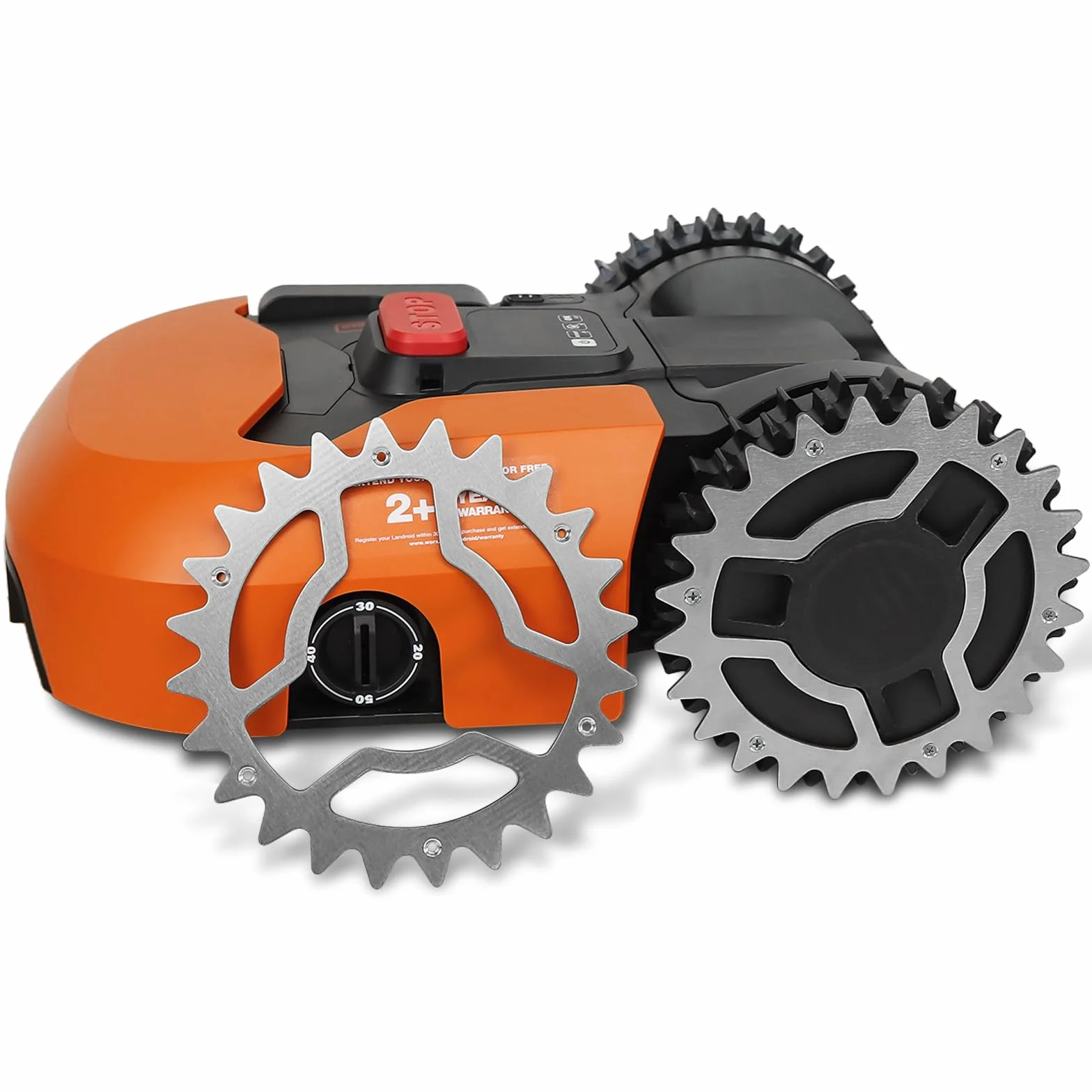 Tosaerba Robot Punte per Tosaerba Worx Landroid Modello S/M Spessore 2 mm, miglioramento della trazione, Fori per Le Viti abbassati lucidati