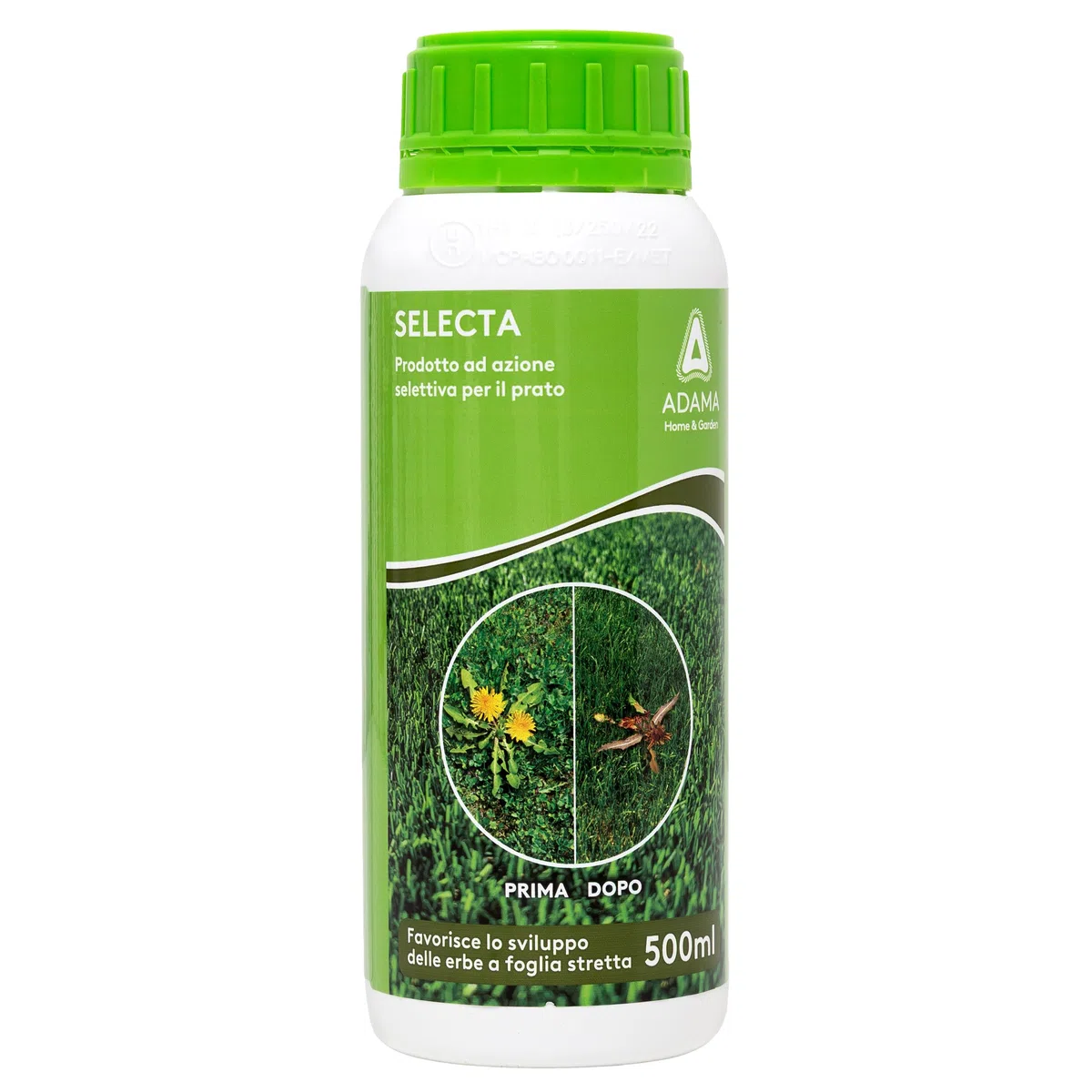 Adama Fertilizzante per Prato – 500 ml. Selecta Fertilizzante per Tappeti Erbosi con Ferro Chelato 4,5%. Rinverdente Rapido, Nutre il Prato e Migliora l’Uniformità del Verde.