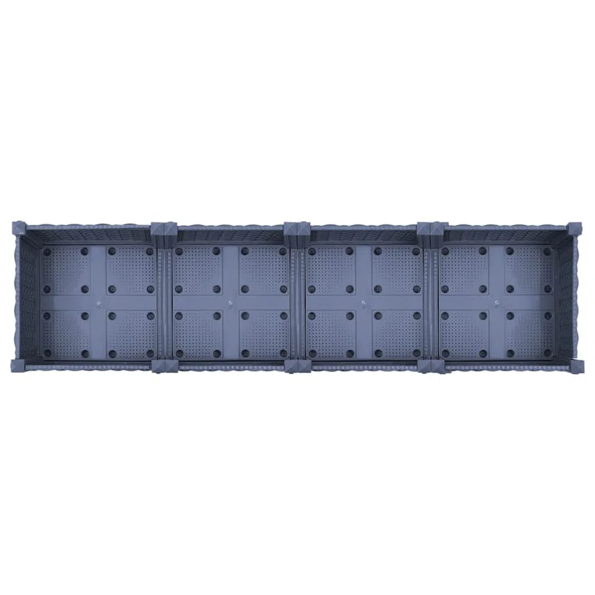 Gecheer Letto Rialzato per Giardinaggio, Vaso Giardino Fioriera Aiuola Contenitore, 160x40x23 cm in Polipropilene Robusto, Spazio Ampio per Piante, Ideale per Balcone Cortile e Orto Domestico