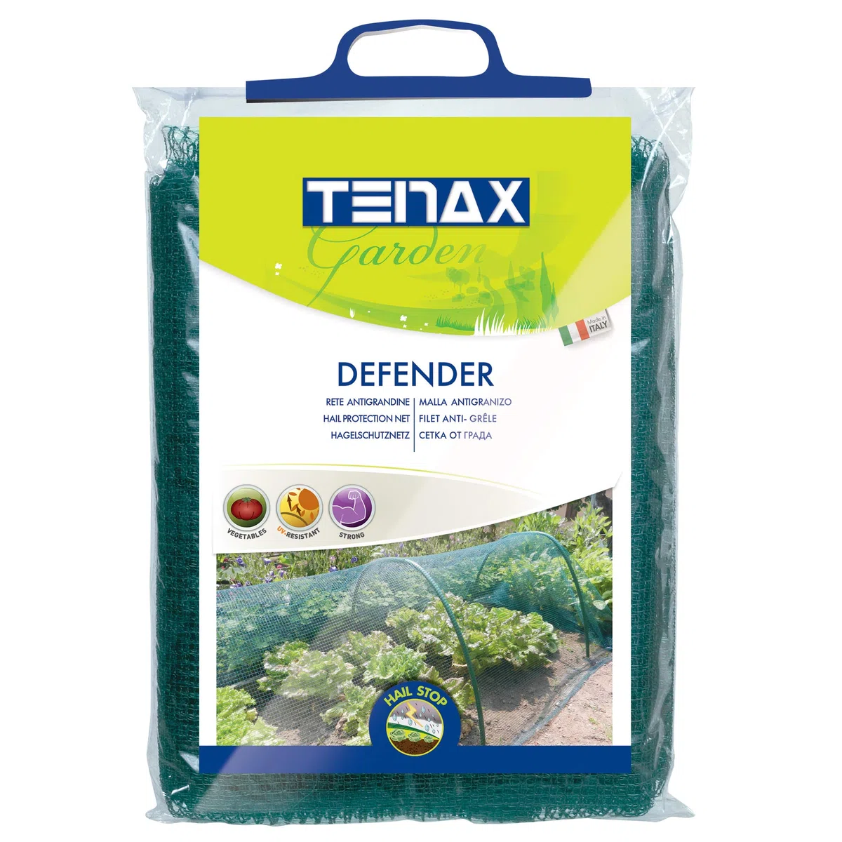 Tenax Rete Antigrandine Tessuta, Defender, 4,00 x 5 m, Verde