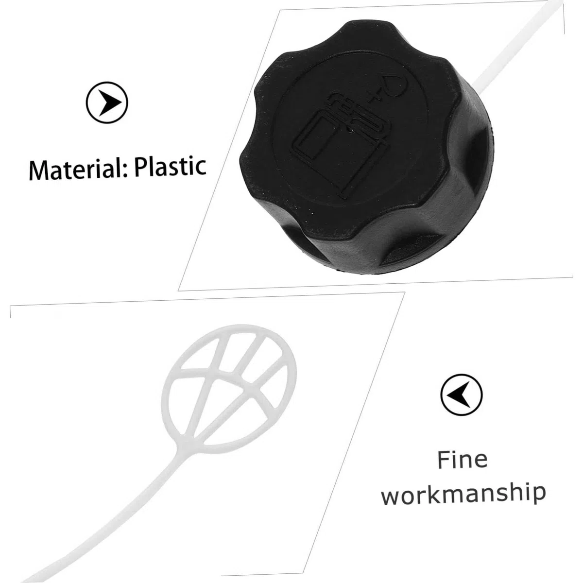 ibasenice Tappo Serbatoio Benzina Decespugliatore Nero Plastica | Ricambio per Brushcutter Tank, Accessorio per Garden Tool, Compatibile con 139fa Hs39
