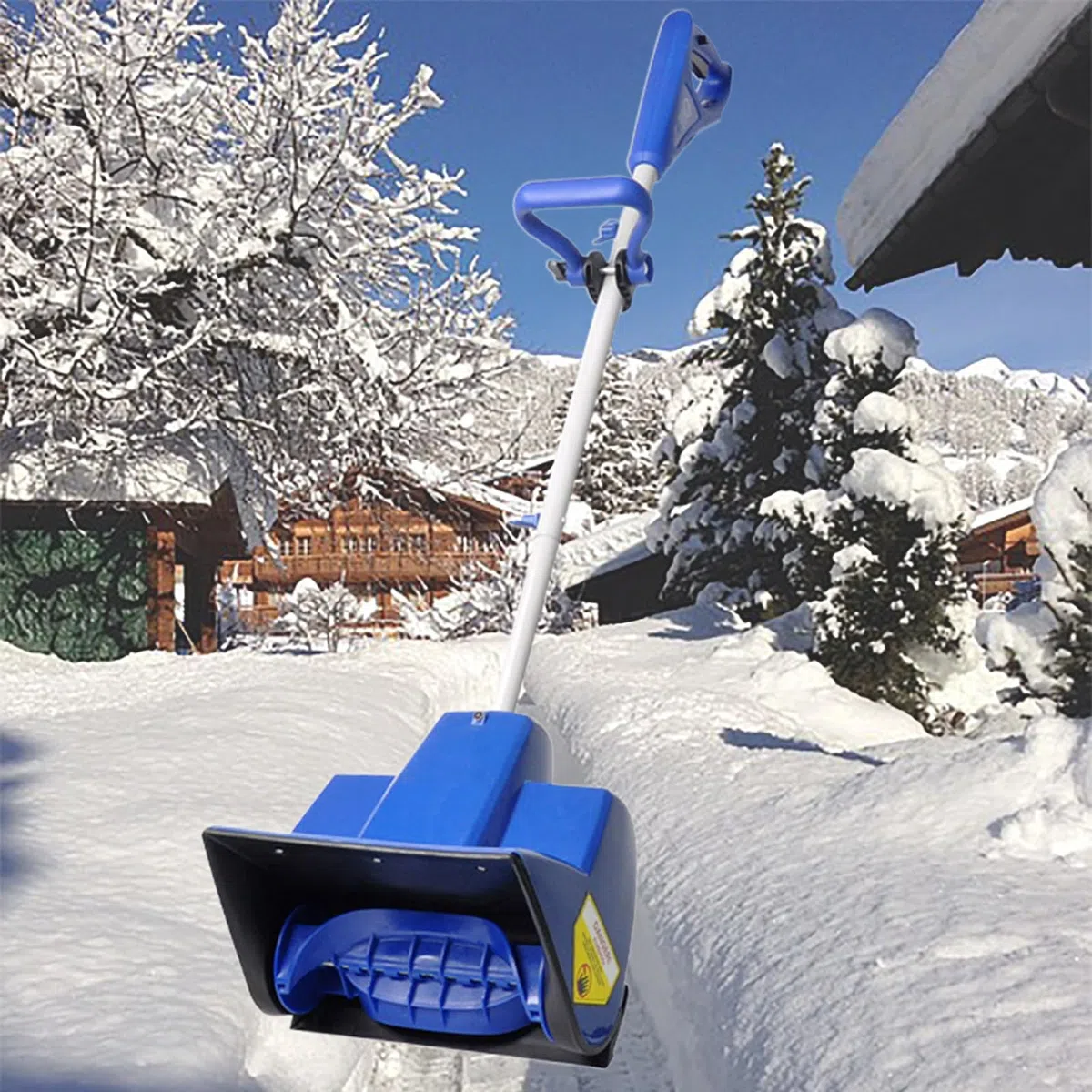 Pala da Neve Senza Fili, 24 V | 28 cm | Spazzaneve Senza Fili da 4 Ah, spazzaneve a Batteria con Impugnatura Anteriore Regolabile (2 batterie e caricabatteria rapido Inclusi)