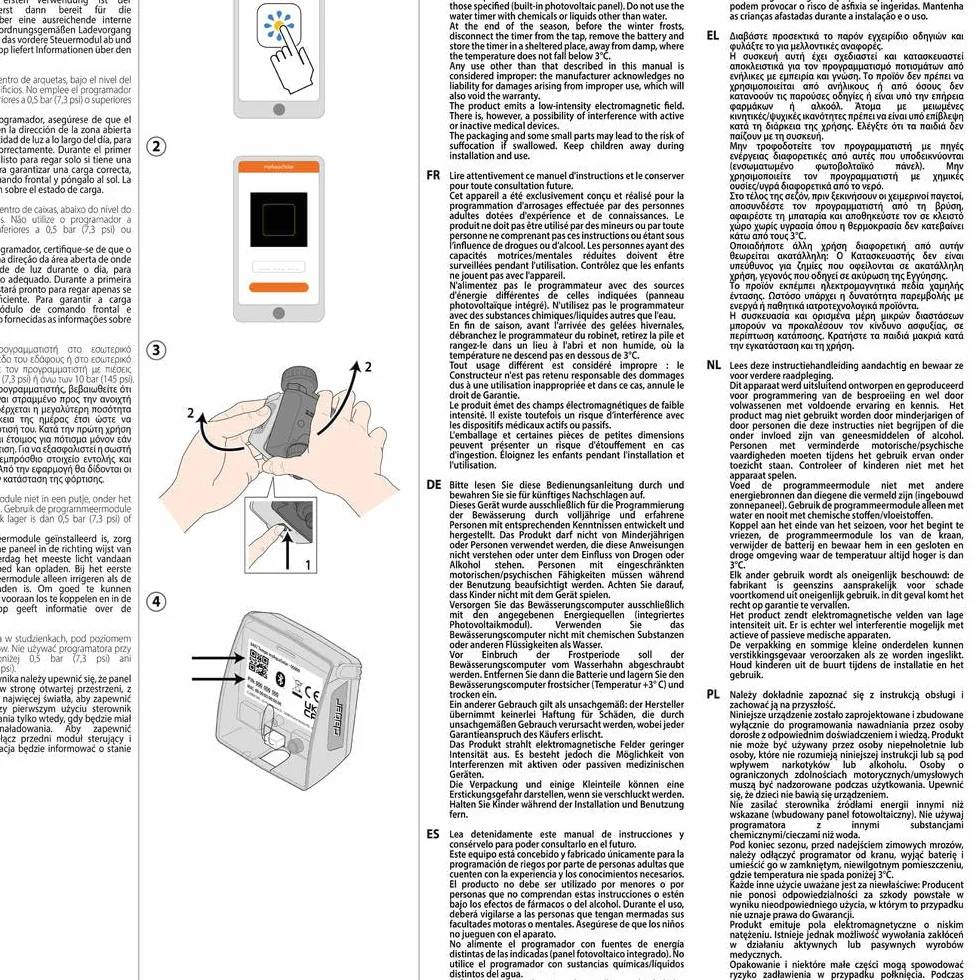 Claber Tempo myAquaSolar – Programmatore 1 via con pannello solare integrato, controllo smart Bluetooth® tramite app myClaber, 2 programmi, senza batterie, attacco 3/4”, compatibile sensore pioggia.