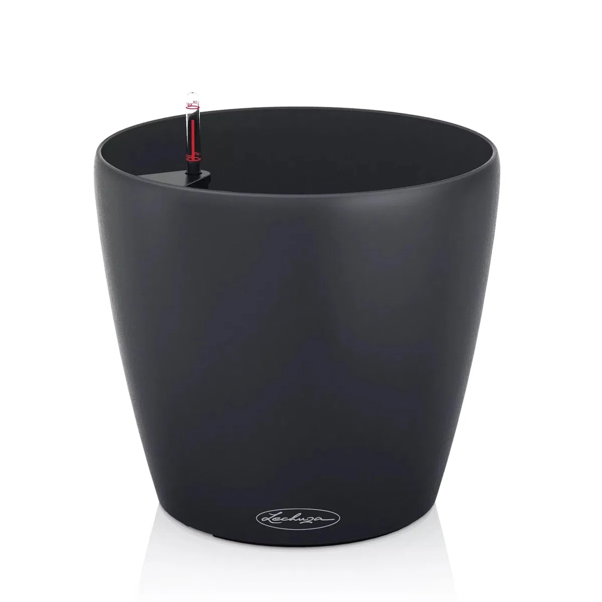 LECHUZA - Vaso per piante Classic Color ECO 35, grigio scuro, con sistema di irrigazione e indicatore del livello dell'acqua, in plastica riciclata al 100%