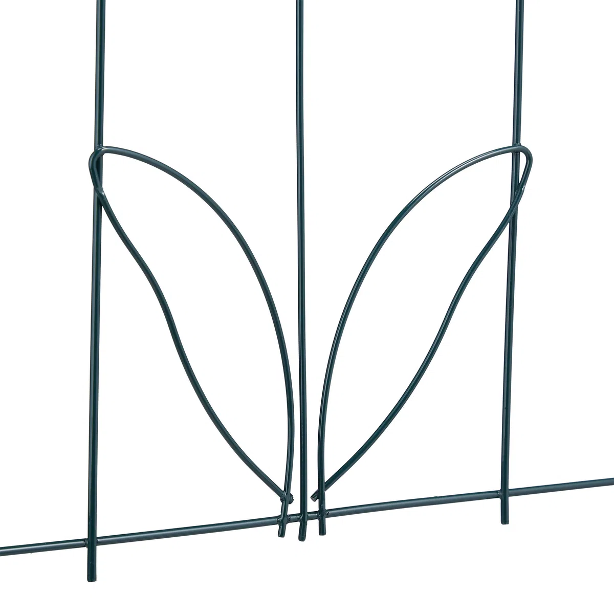 Relaxdays Recinzione da Giardino, Set 5 Pareti per Cortile, Recinto Decorativo, Metallo, Design Antico, 62x244, Verde