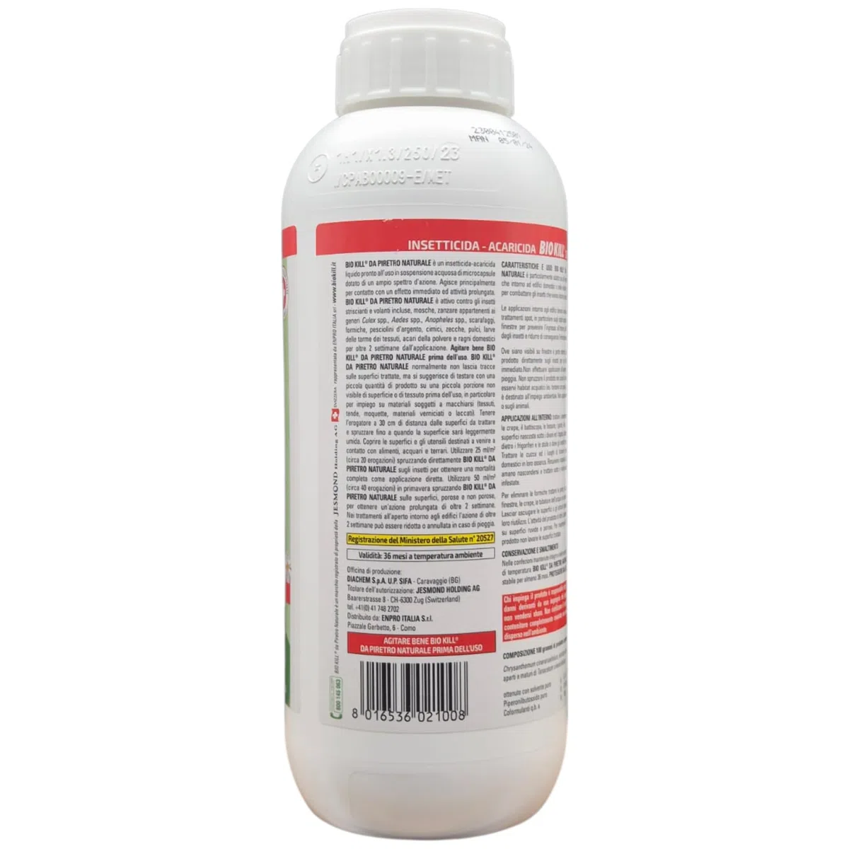 Kit Biokill Insetticida Biologico da Piretro Naturale a Base Acquosa, Acaricida, Non Lascia Odore, Spray da 375ml + Ricarica da 1LT + OMAGGIO 100pz Guanti Monouso (1RIC+1SPRAY+1CF GUANTI)