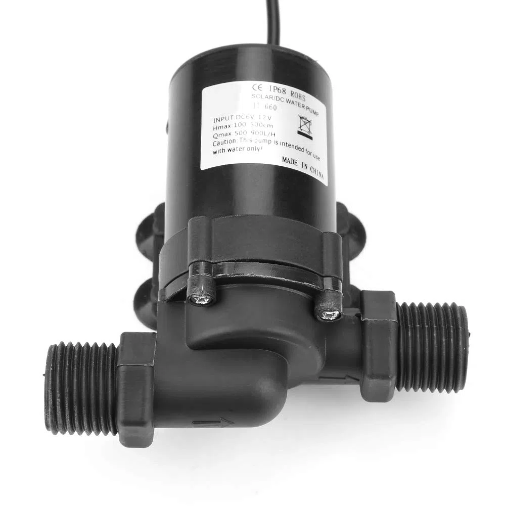 Mini DC-B Minus Pompa Acqua per Scaldabagno Solare 12V 0-80℃ Pompa di Circolazione Acqua Calda 12V Zaojiao DC 12X10X6Cm