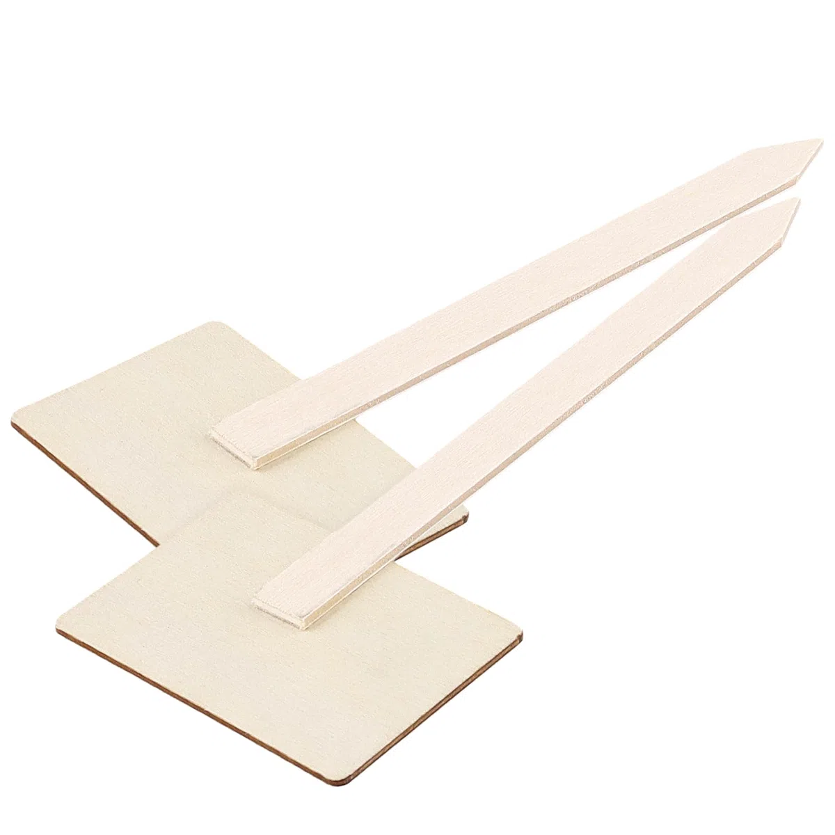 50 etichette per piante in legno da 15 x 6,3 cm, mini etichette nere per piante, a forma di T, per verdure, fiori, piante in vaso