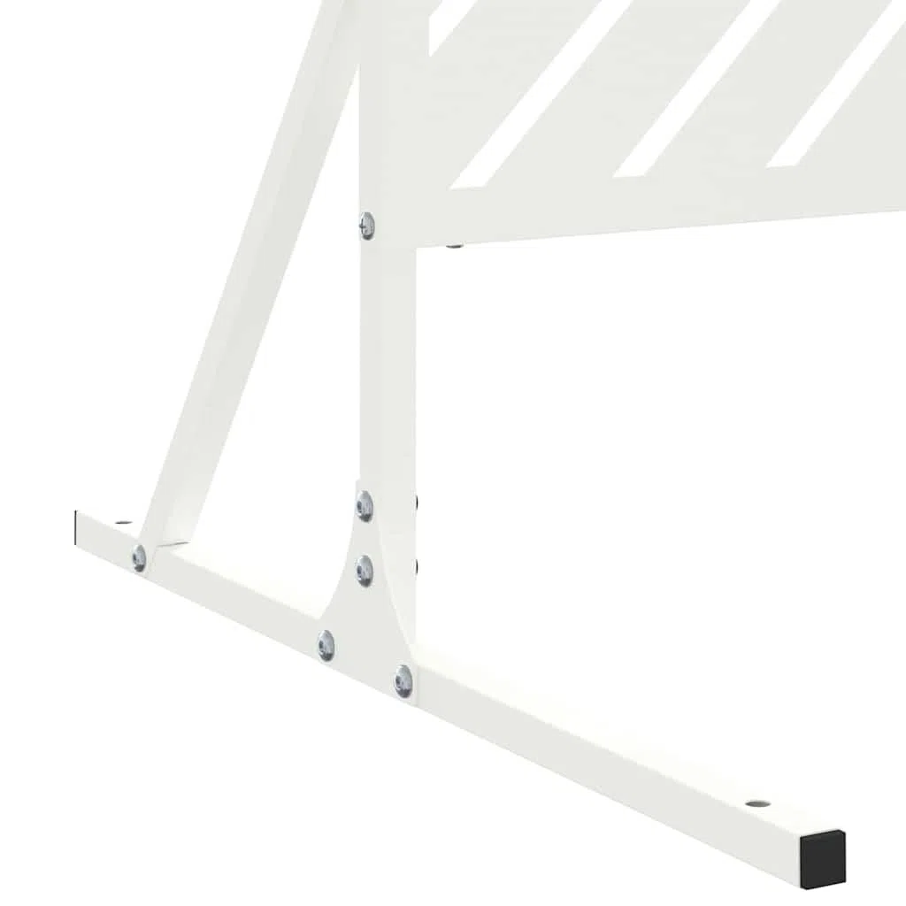vidaXL Schermo per Privacy Bianco 100 x 50 x 180 cm Acciaio, Schermo per Giardino e terrazzo, divisore per Esterni, Pannello in Acciaio Rettangolare, partition per Patio