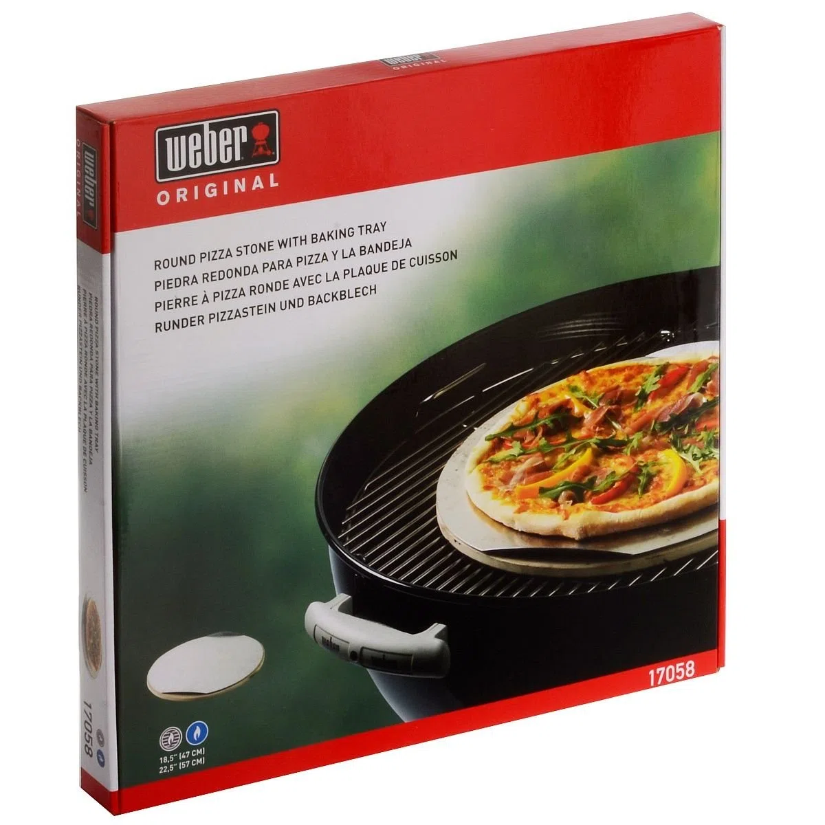 Weber 17058 Pietra per Pizza, Rotonda, 36.5 cm