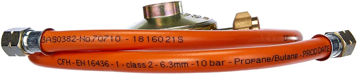 CFH 52452 Set regolatore di Pressione 50 mbar + Tubo 80 cm 1/4" SX