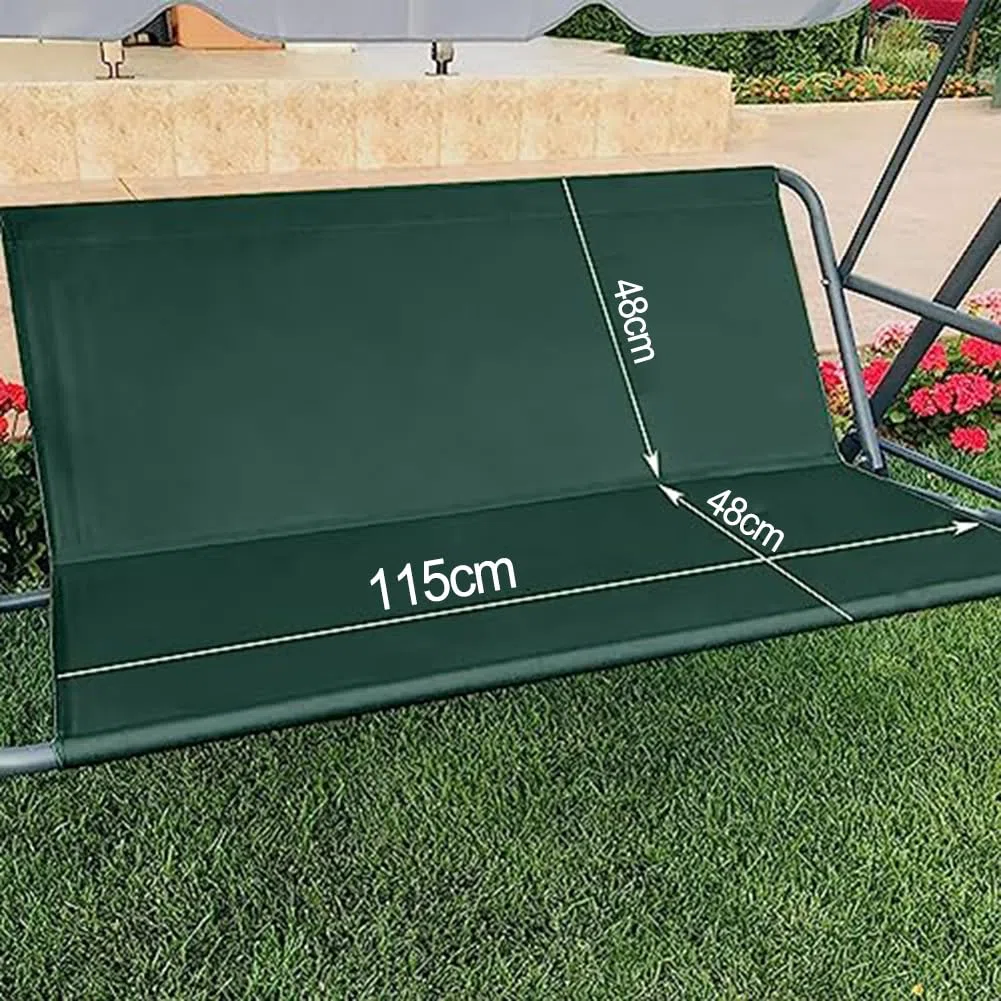 Coprisedile per dondolo da giardino, tessuto Oxford 600D, coprisedia per tutte le altalene da giardino, per sedie a 2 posti, 115 x 48 x 48 cm (verde scuro)