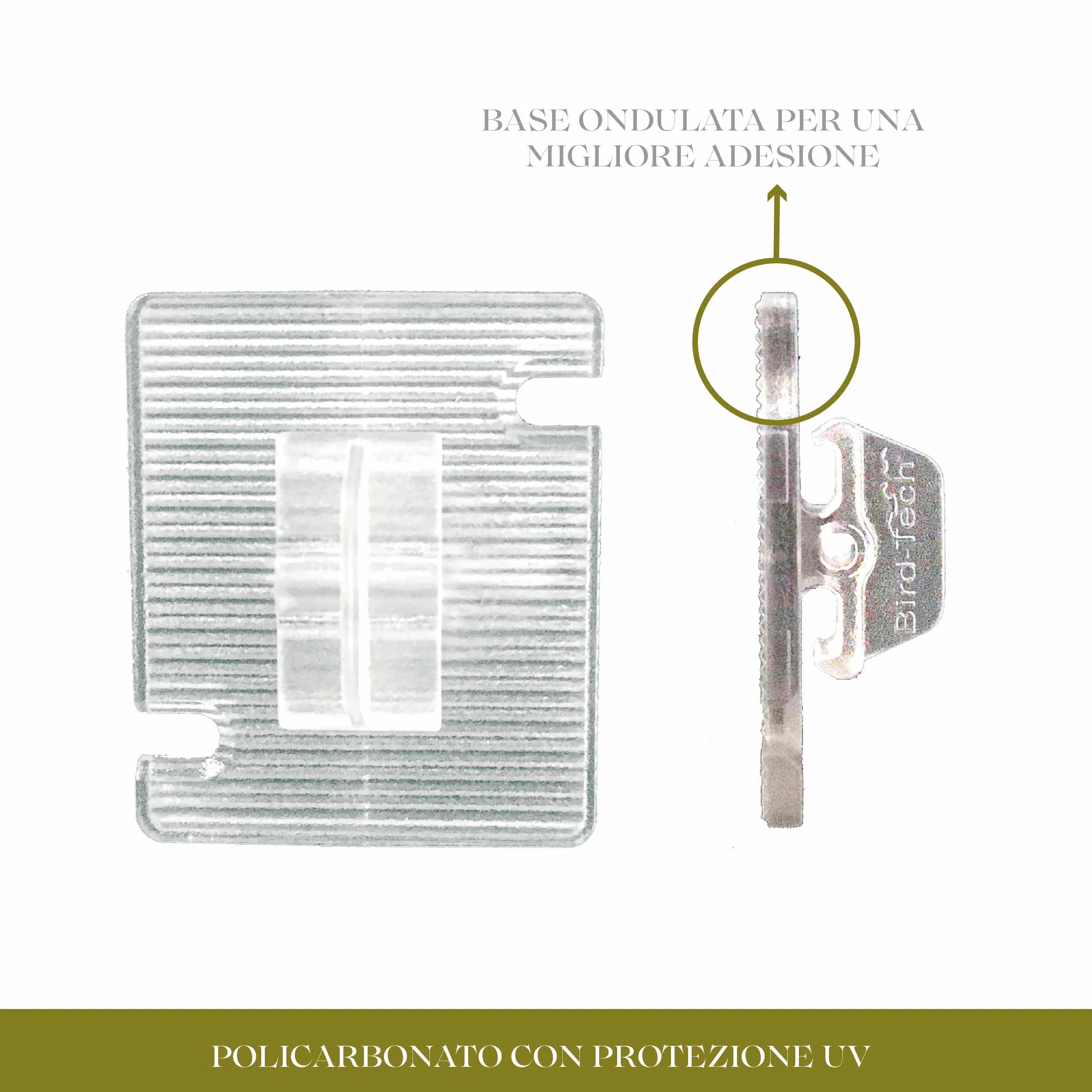Bird-Tech TM Ganci per Reti + Silicone Trasparente (50 Pezzi + 1 Silicone)