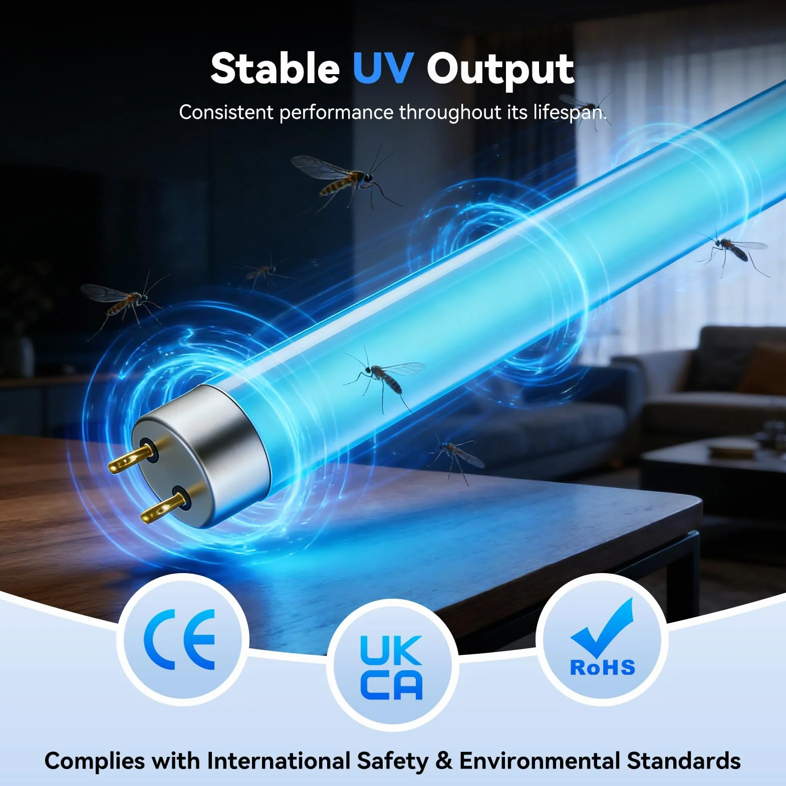 BL T8 F15W Tubo di ricambio per acchiappainsetti, 18 pollici (45 cm), Lampada UV 365 nm | Compatibile con dispositivi elettrici antinsetti, trappole per mosche e lampade UV insetticide