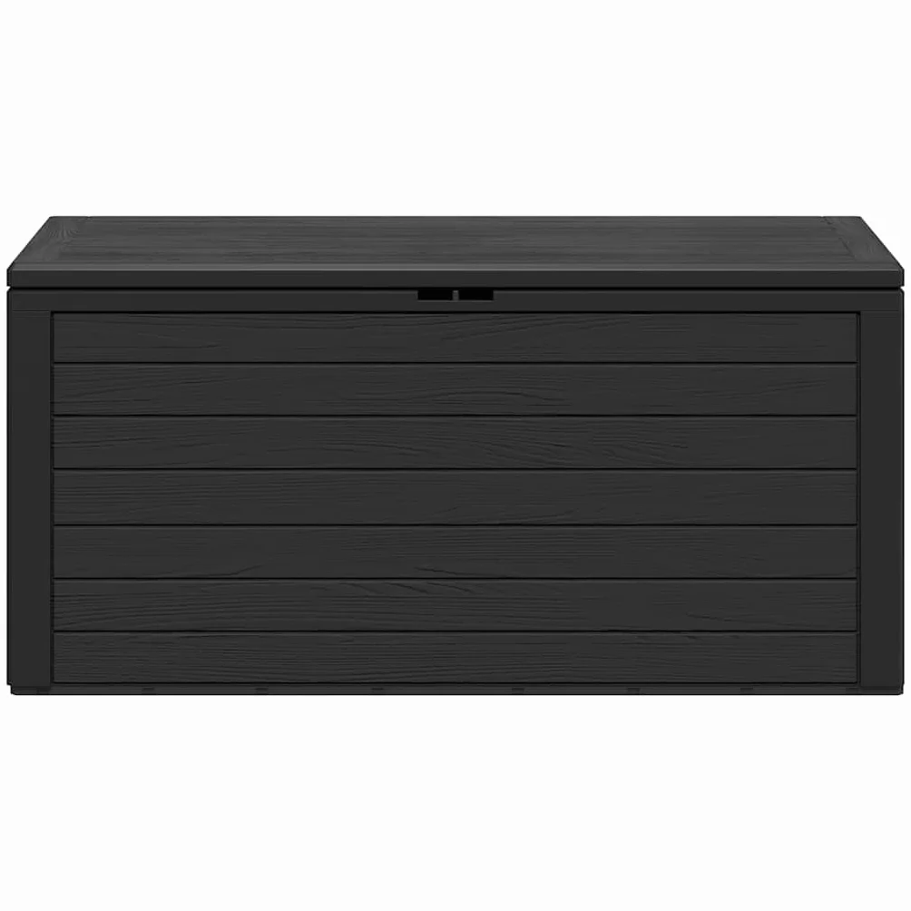 Générique Scatola portaoggetti da giardino, 116 x 44 x 55 cm, in polipropilene antracite, grande spazio per cuscini, coperte, giocattoli, ideale per esterni e terrazze, design