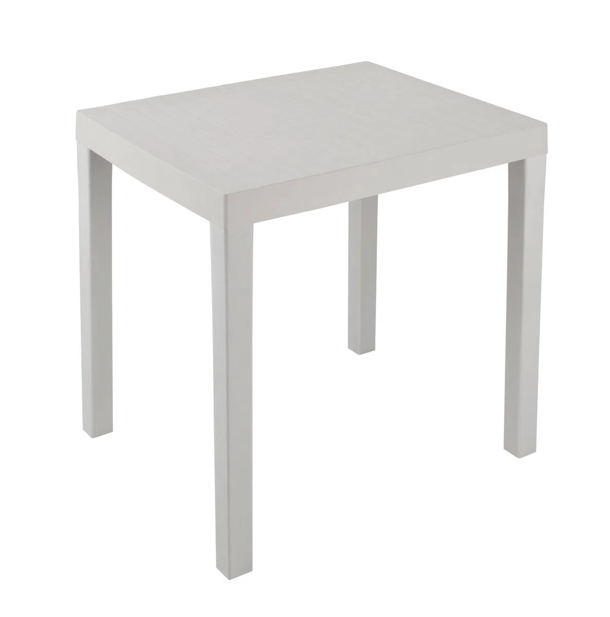 Dmora - Set salotto da esterno Ortisei, Composizione da giardino con 1 tavolo rettangolare e 2 sedie pieghevoli, Salottino indoor e outdoor da Pic Nic, 100% Made in Italy, Bianco