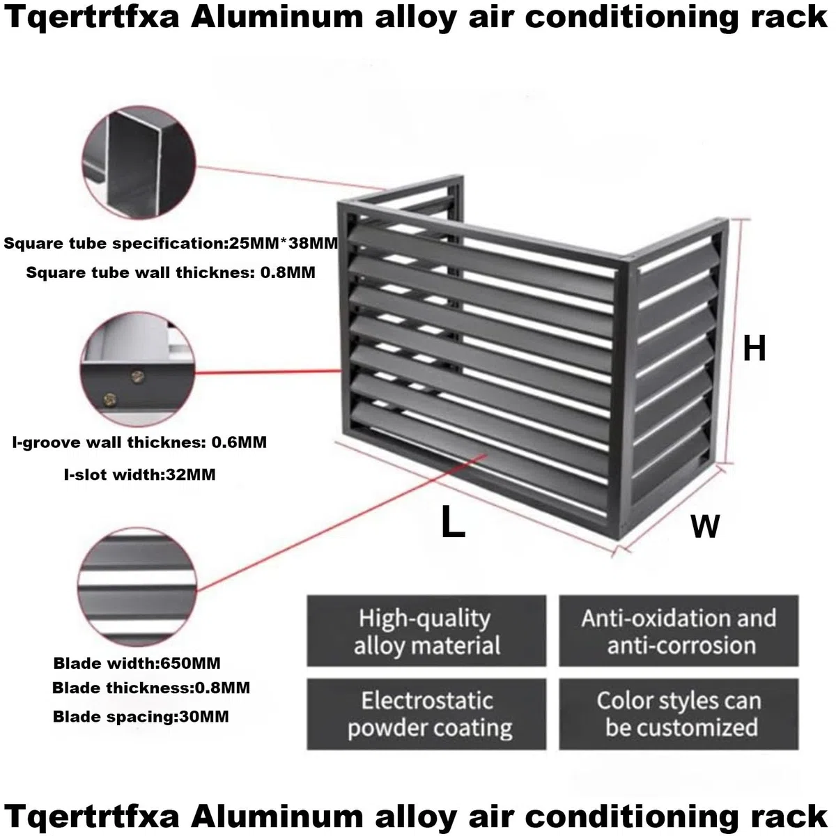 Protezione per unità AC da esterni, recinzione in alluminio resistente alle intemperie e copertura per pompa di calore per casa/azienda, facile installazione, ioni e protezione sicura per