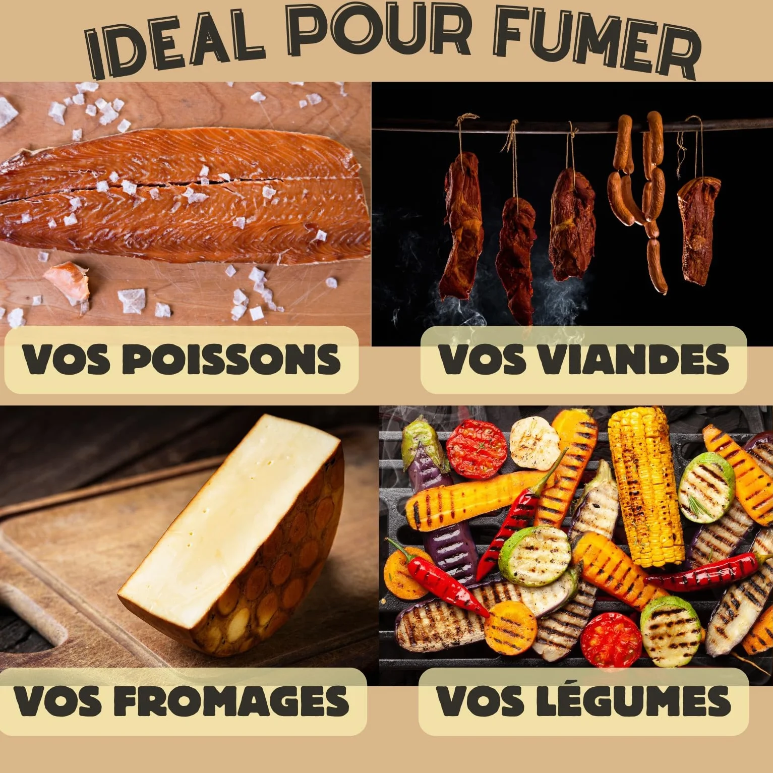 Grill'n Chips Segatura di Faggio 1,5Kg per Affumicatoio di Carne e Pesce - Adatta al serpentino per affumicatura a freddo - Confezionato in Francia - Guida Digitale PDF da Scaricare (Offerta)