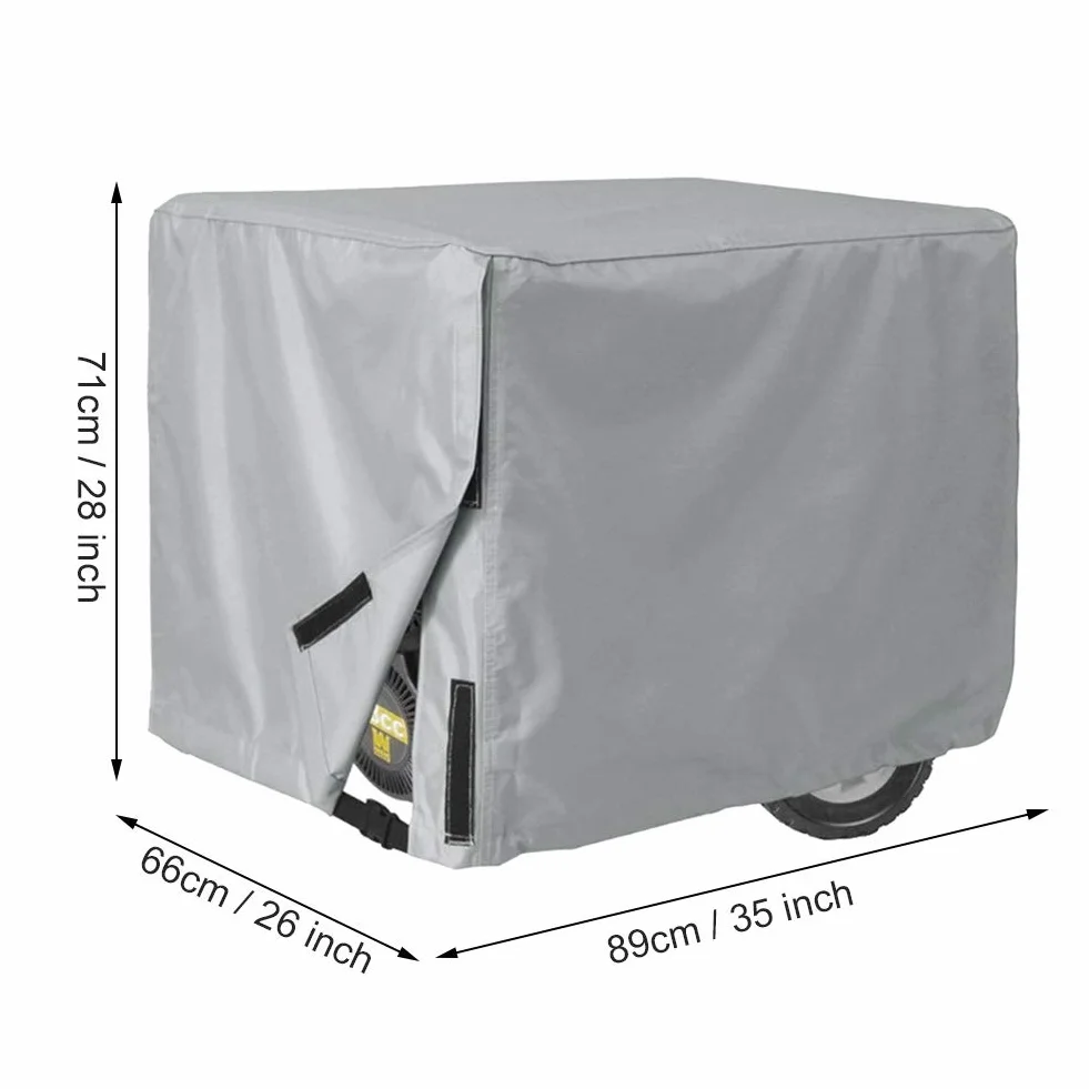 Copertura del generatore elettrico (Protezione della copertura generatore del patio esterno del giardino) adatta per la maggior parte dei generatori 3000-5000 Watt(Grigio)