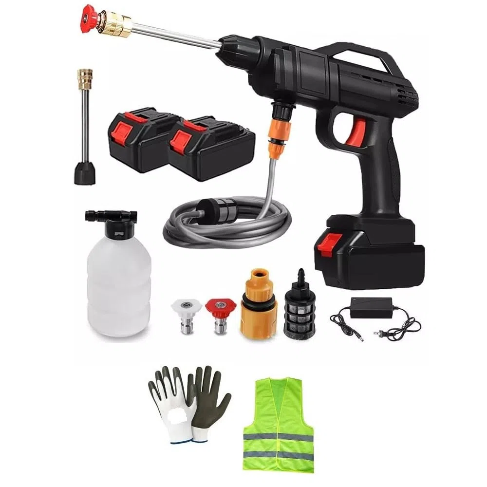IDROPULITRICE PORTATILE SENZA FILI A BATTERIA ADATTO PER GIARDINAGGIO PER LAVAGGIO AUTO MOTO SCOOTER PAVIMENTI PULIZIA CASA ANGOLI E FESSURE COMPATIBILE CON DAF Pulitrice Pulivapor Idropulitore