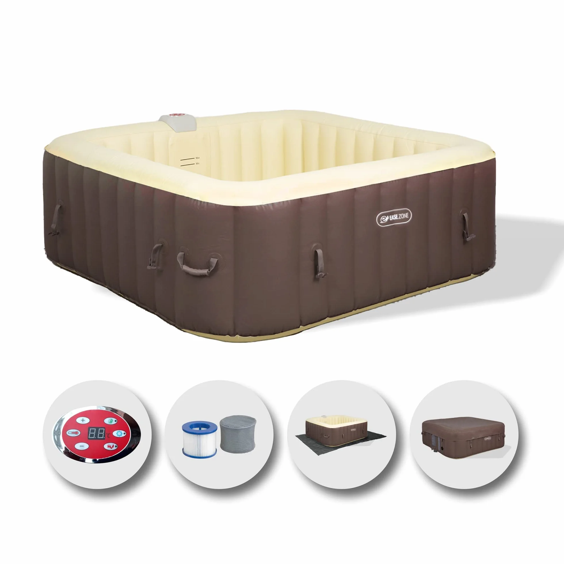 Piscina Spa Pool 3 idromassaggio Quadrata 185X185X65