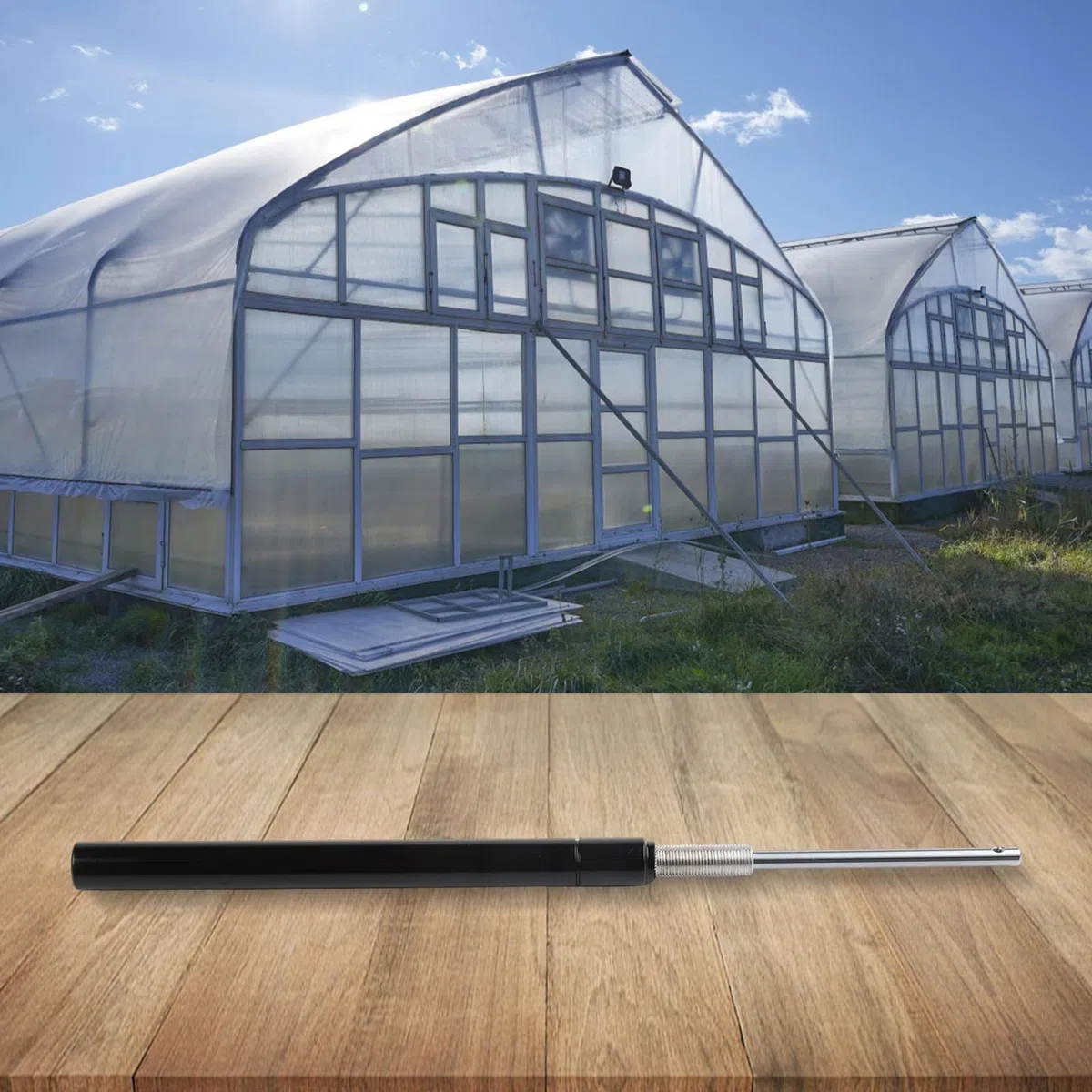Cilindro aprifinestra automatico a energia solare, per controllo della temperatura, asta di apertura della ventilazione in metallo per strutture da giardino