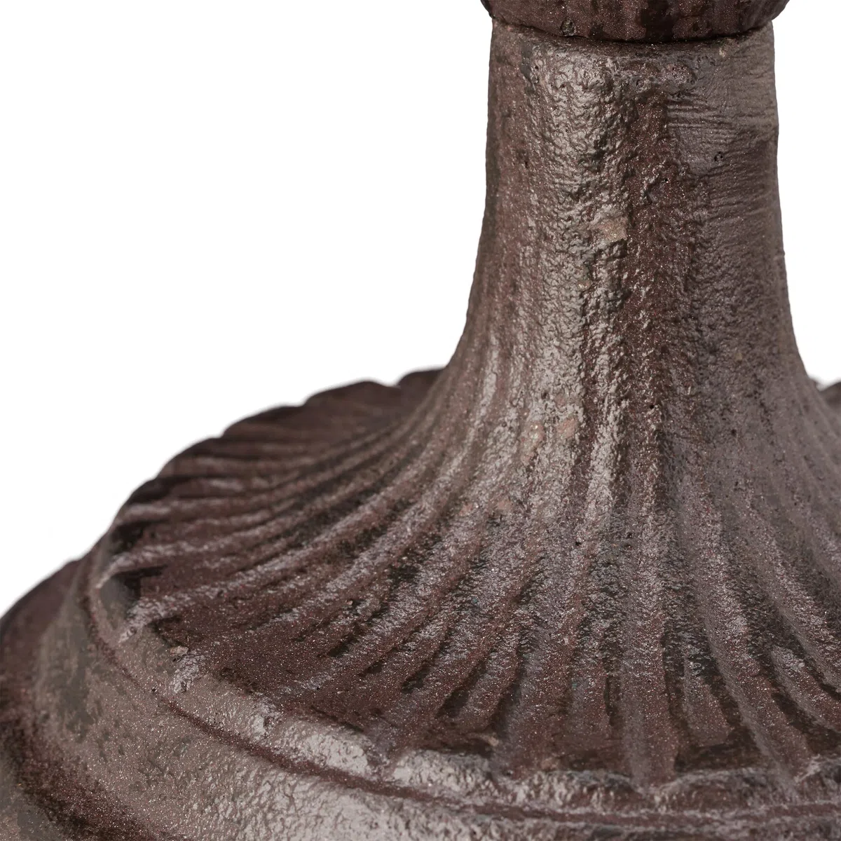 Relaxdays Fontana per Uccelli a Colonna, Decorazione da Giardino, Mangiatoia, per Uccelli Selvatici, H40 cm, Marrone
