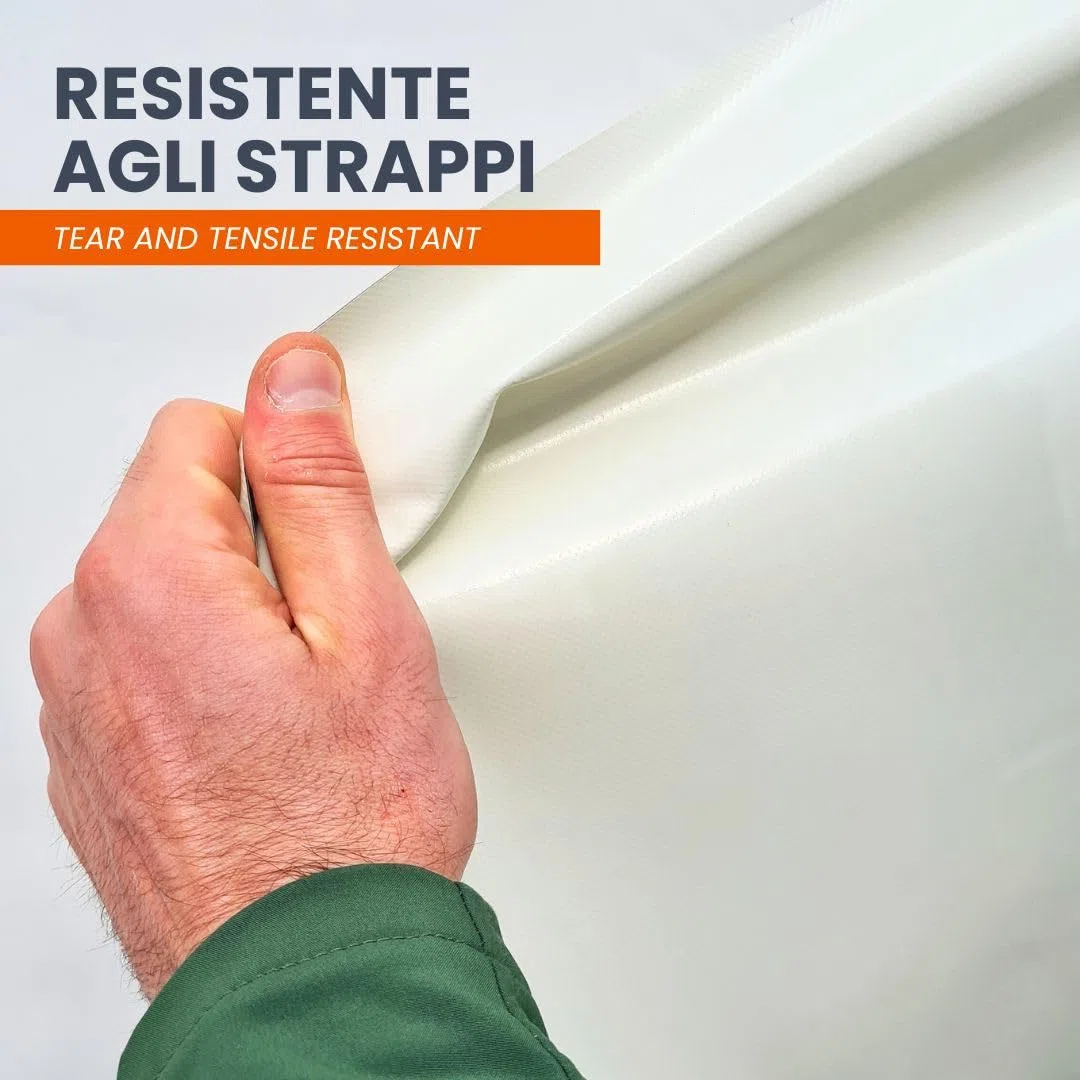 TENDAGGIMANIA Fascia Ombreggiante per pergola PVC Impermeabile 650 gr/mq- VARI COLORI E MISURE - Teli per Pergolati Onde SU MISURA Telo Copertura Pergolato Gazebo