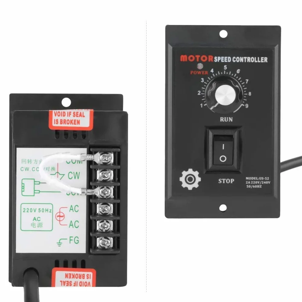 Regolatore di Velocità del Motore AC 220V 400W, Regolatore di Velocità Elettrico Regolabile a Marcia Avanti e Retromarcia