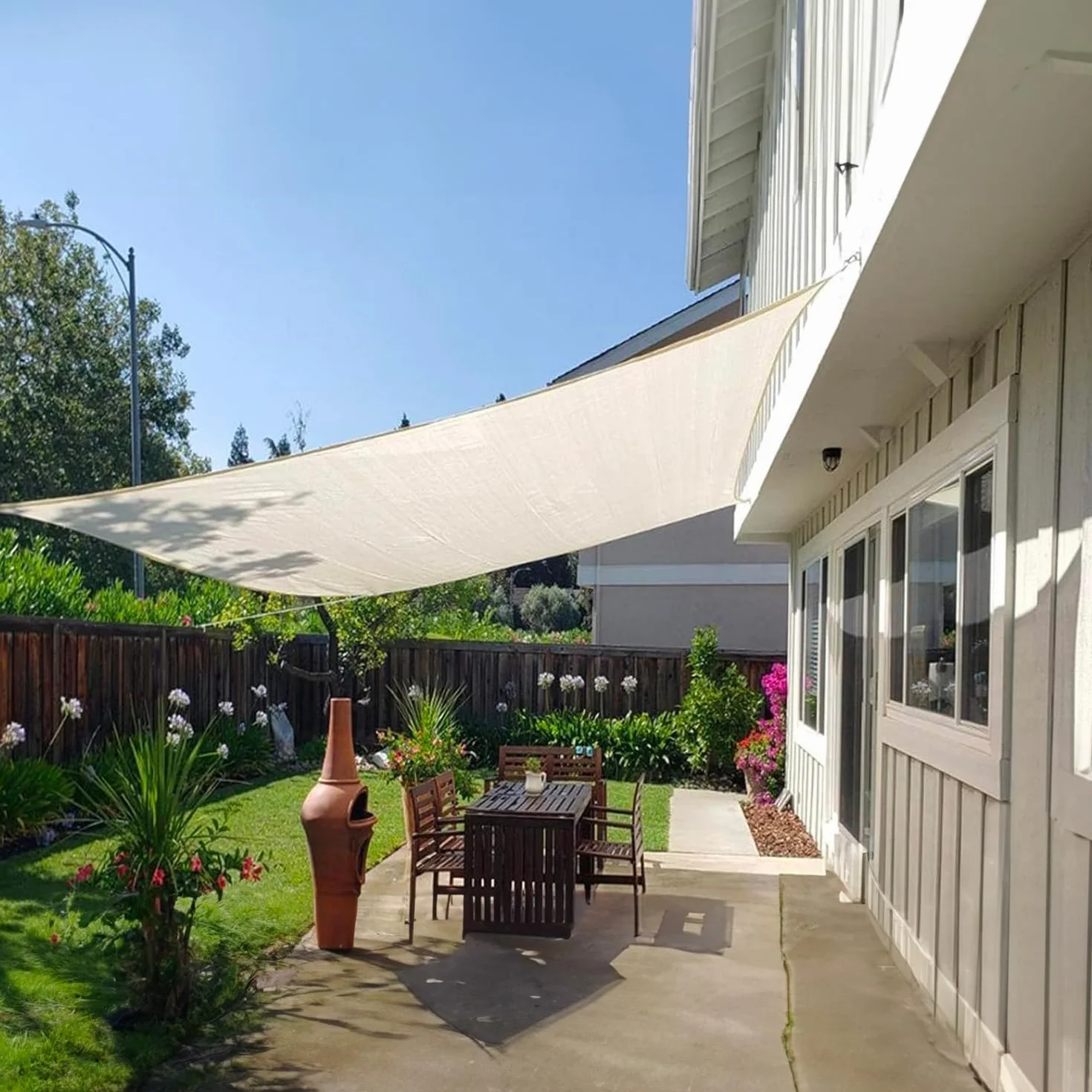 Avilia Tenda da Sole Ombreggiante Quadrata 6x6m - Protezione UV e Impermeabile, Resistente al Sole e alla Pioggia, per Giardino, Patio e Terrazza, in Poliestere Traspirante