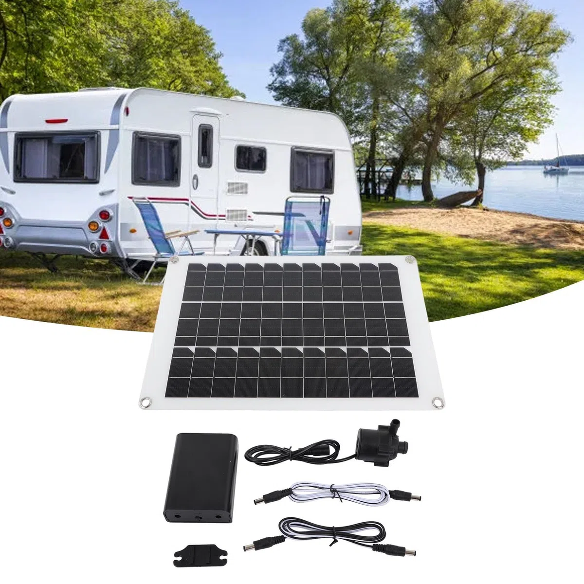 Pompa Ad Acqua Solare Kit Pompa per Fontana Solare 20W 12V Pompa Sommergibile Alimentata a Pannello per Bagno per Uccelli Stagno di Pesce Giardino Idroponico