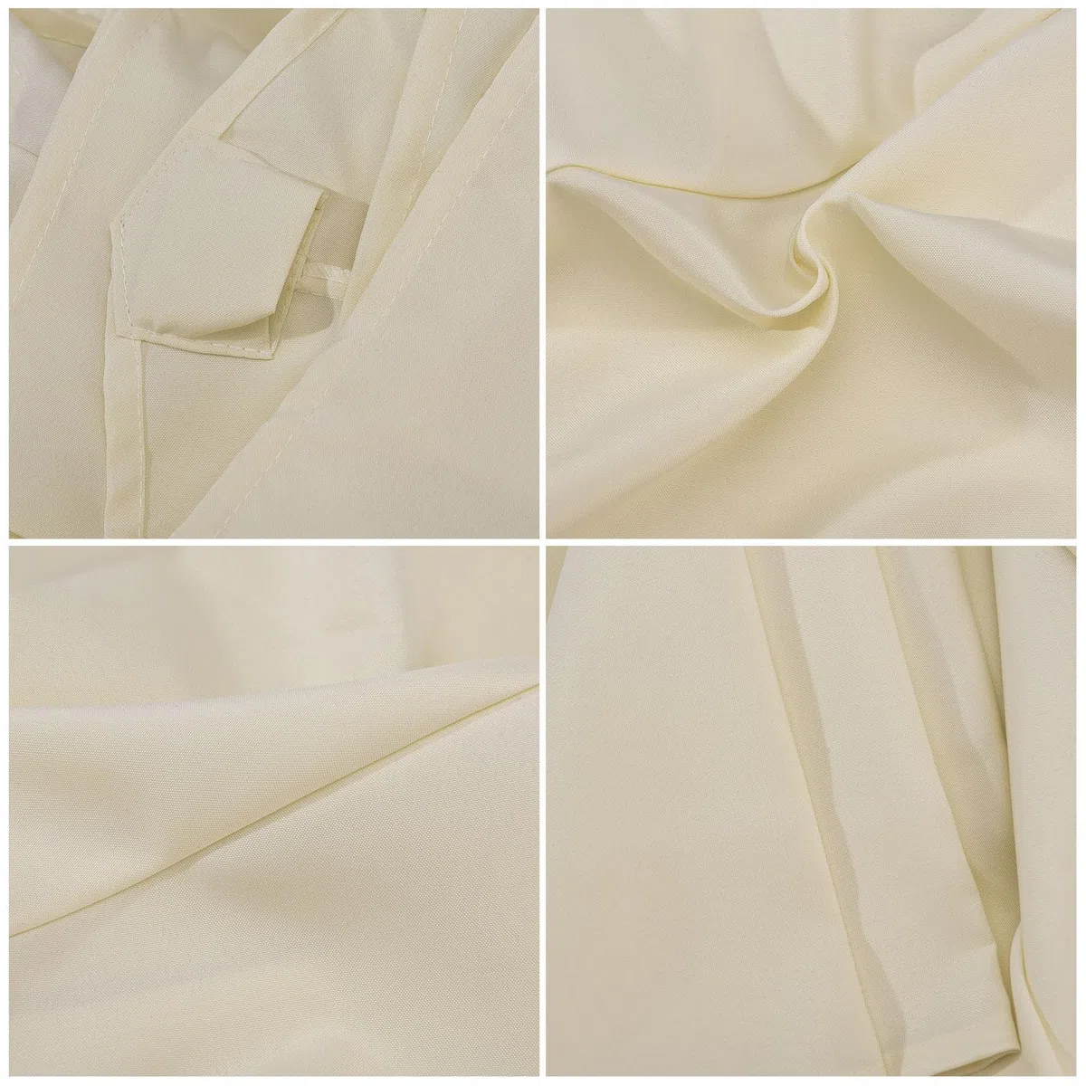 Copertura di ricambio per ombrellone da giardino da 3 m di spessore, resistente, con 6 stecche, tenda parasole da esterno, beige (8 stecche)