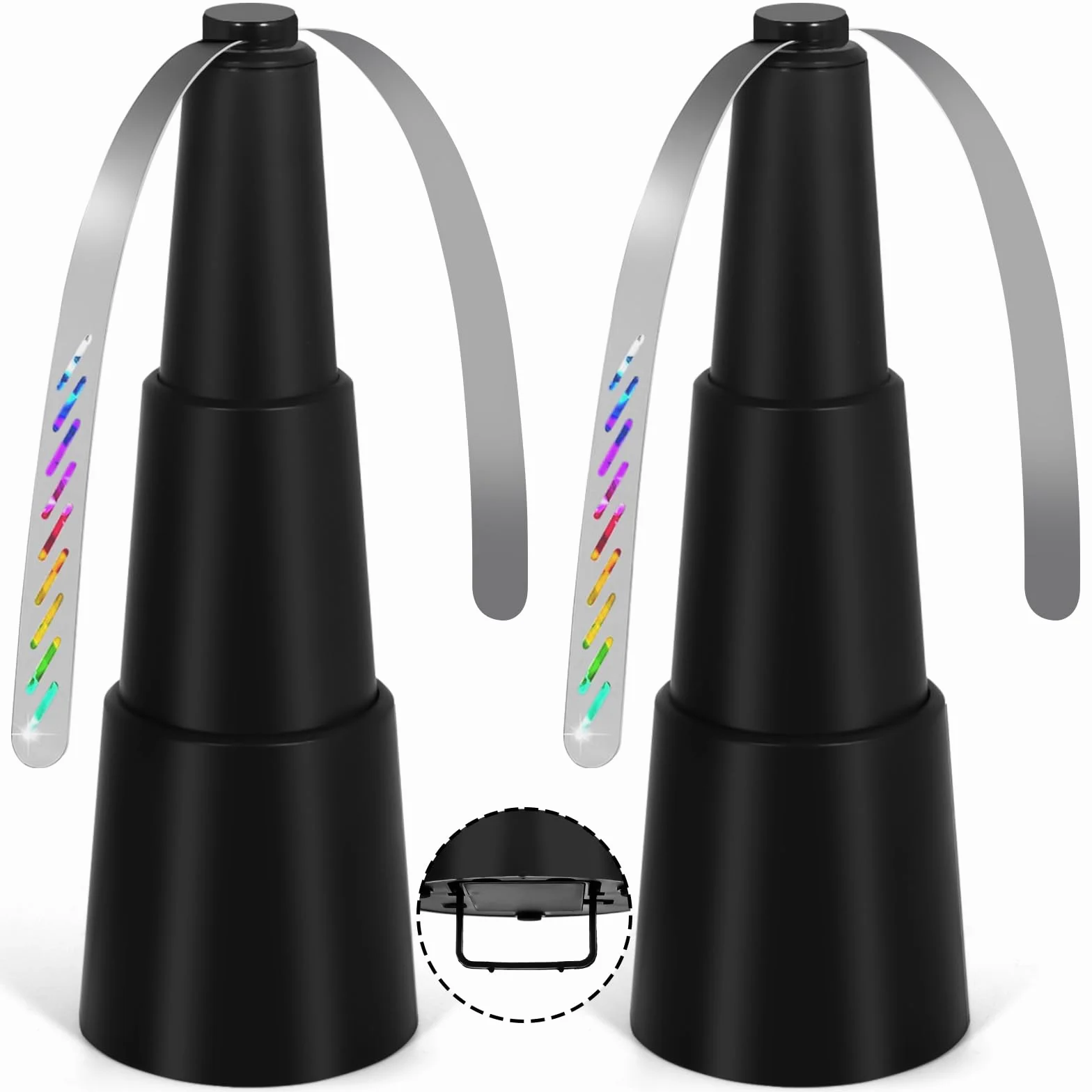 2 Pezzi Repellenti per Mosche, Repellente Mosche Pieghevole Appendibile Ventilatore Anti-Mosche, Scaccia Portatile Mosche daTavolo, Scaccia e Allontana Mosche, Moscerini e Zanzare dal Cibo