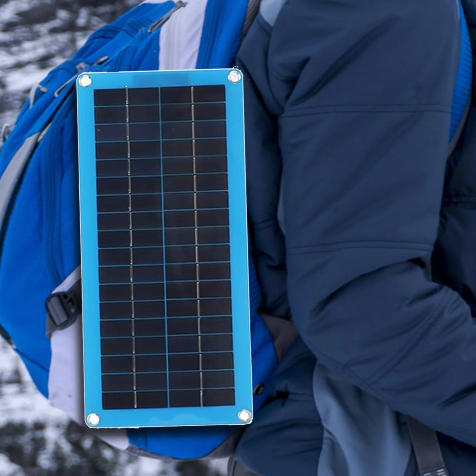 Riscaldatore a pannello solare singolo da 30 W, per serra, capannone, casa degli animali domestici, riscaldatore portatile con vano batteria e uscita USB, ideale per campeggio, camper, asciugatura e