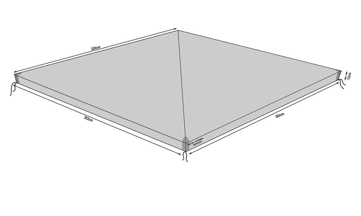 QUICK STAR Gazebo di protezione 3 x 3 m Nizza impermeabile trasparente