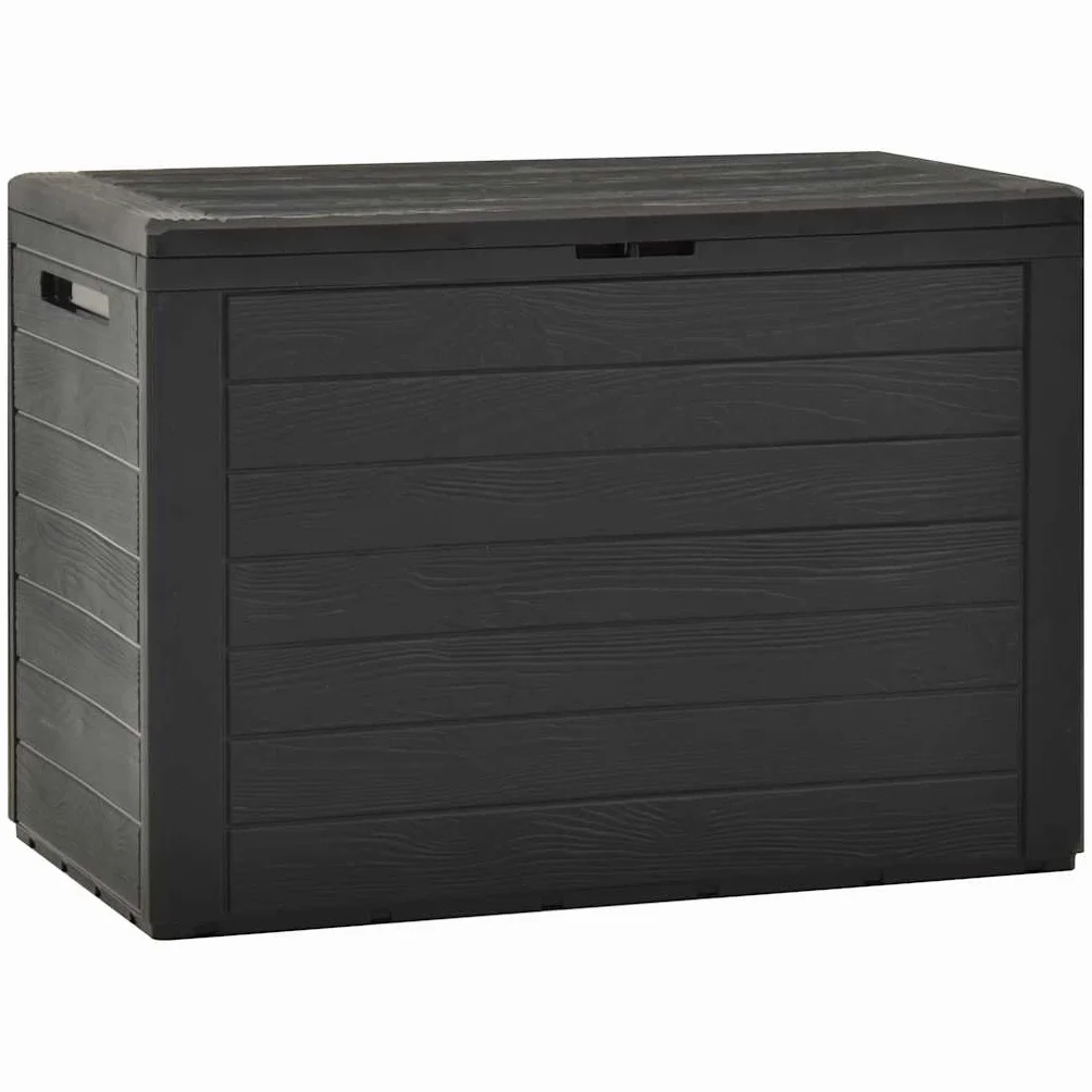 Cassapanca per cuscini, scatola da giardino, 78 x 44 x 55 cm, scatola di immagazzinaggio degli attrezzi da giardino per esterni, balcone o terrazza
